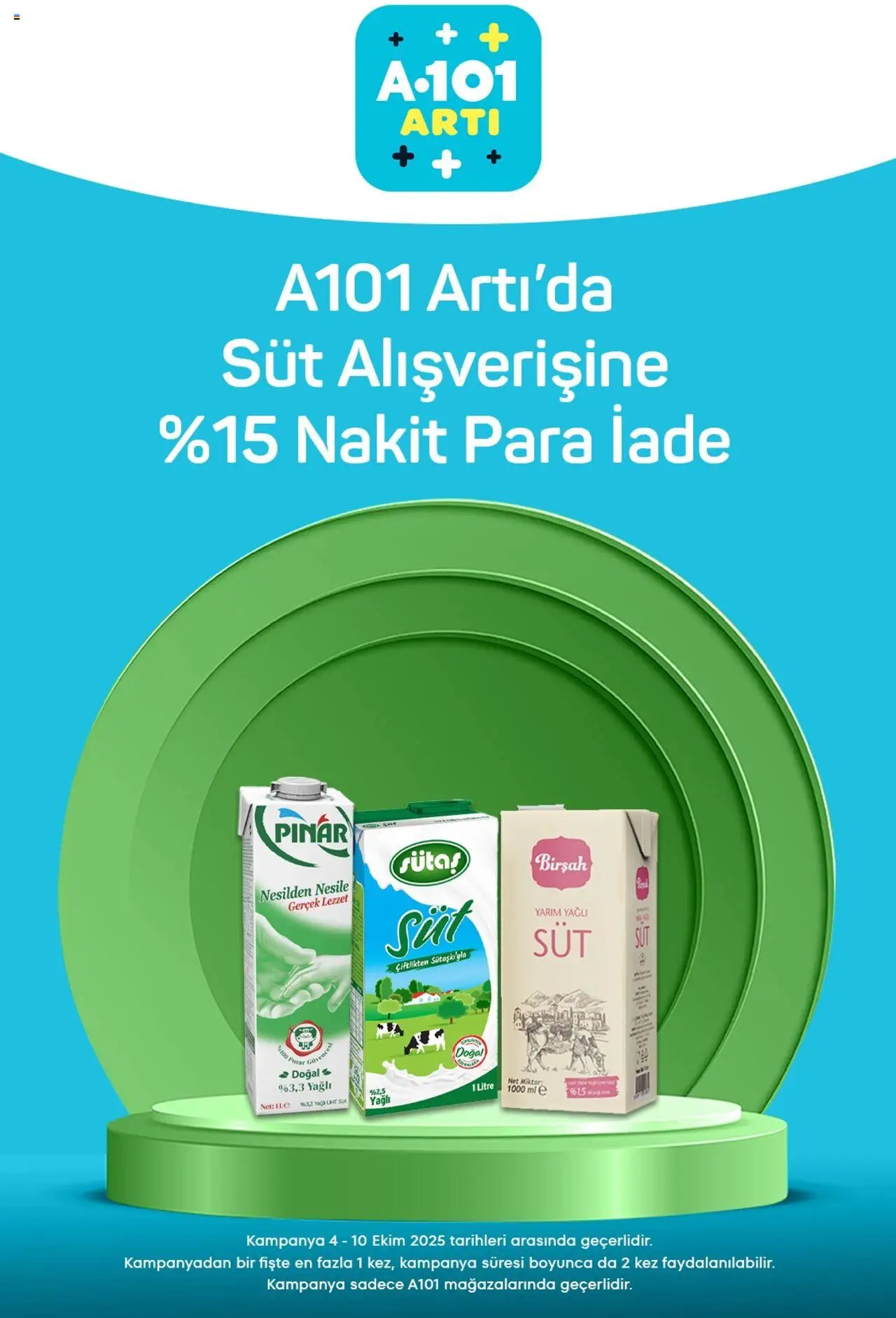 A101 Arti - 04.10.2025 tarihinden itibaren geçerlidir | Sayfa: 6 | Ürünler: Süt