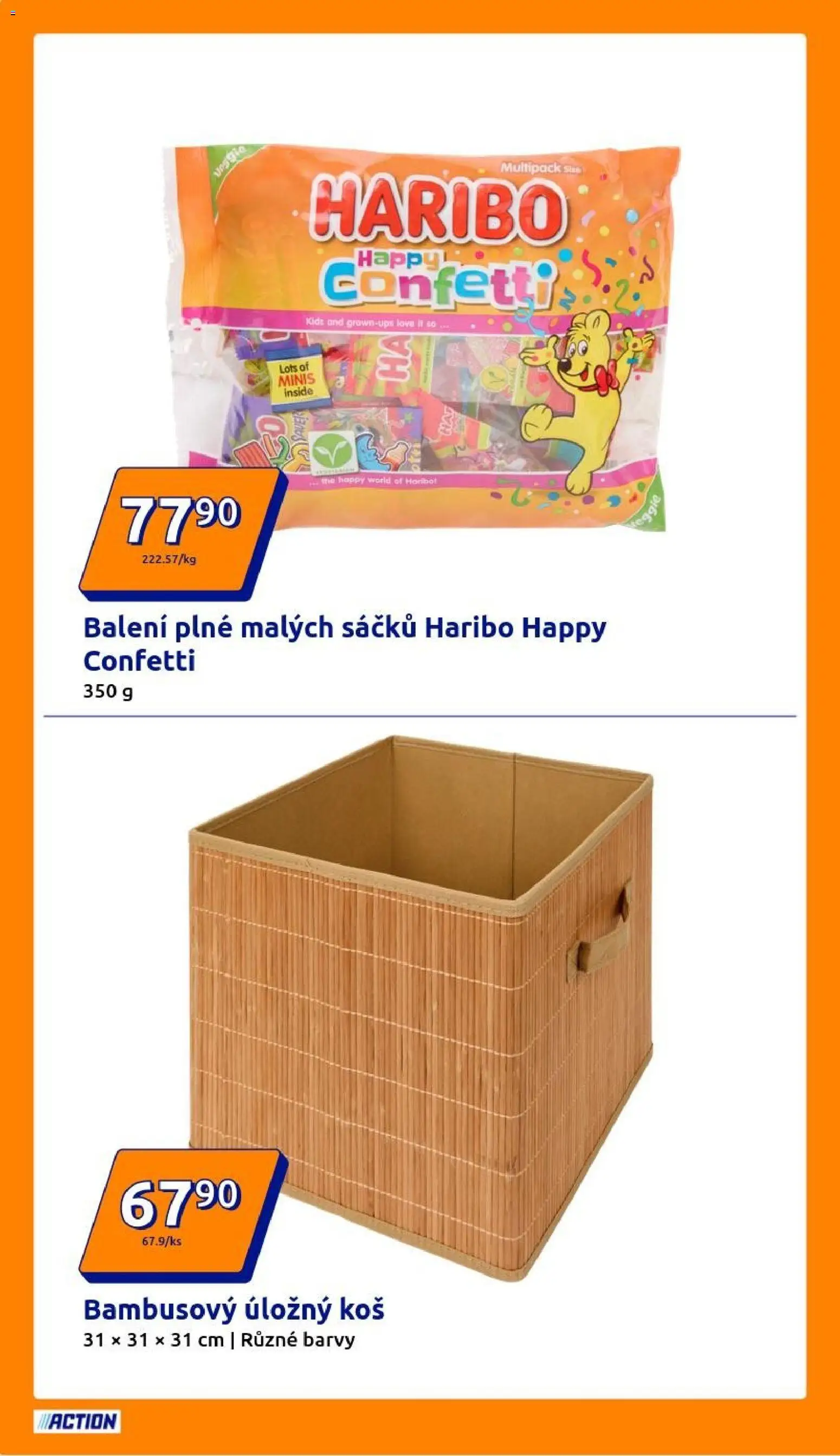 Action leták od 29.10.2025 | Strana: 22 | Produkty: Haribo, Koš, Barvy