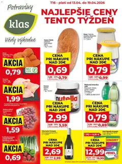 Klas leták platný od 13.04.2026