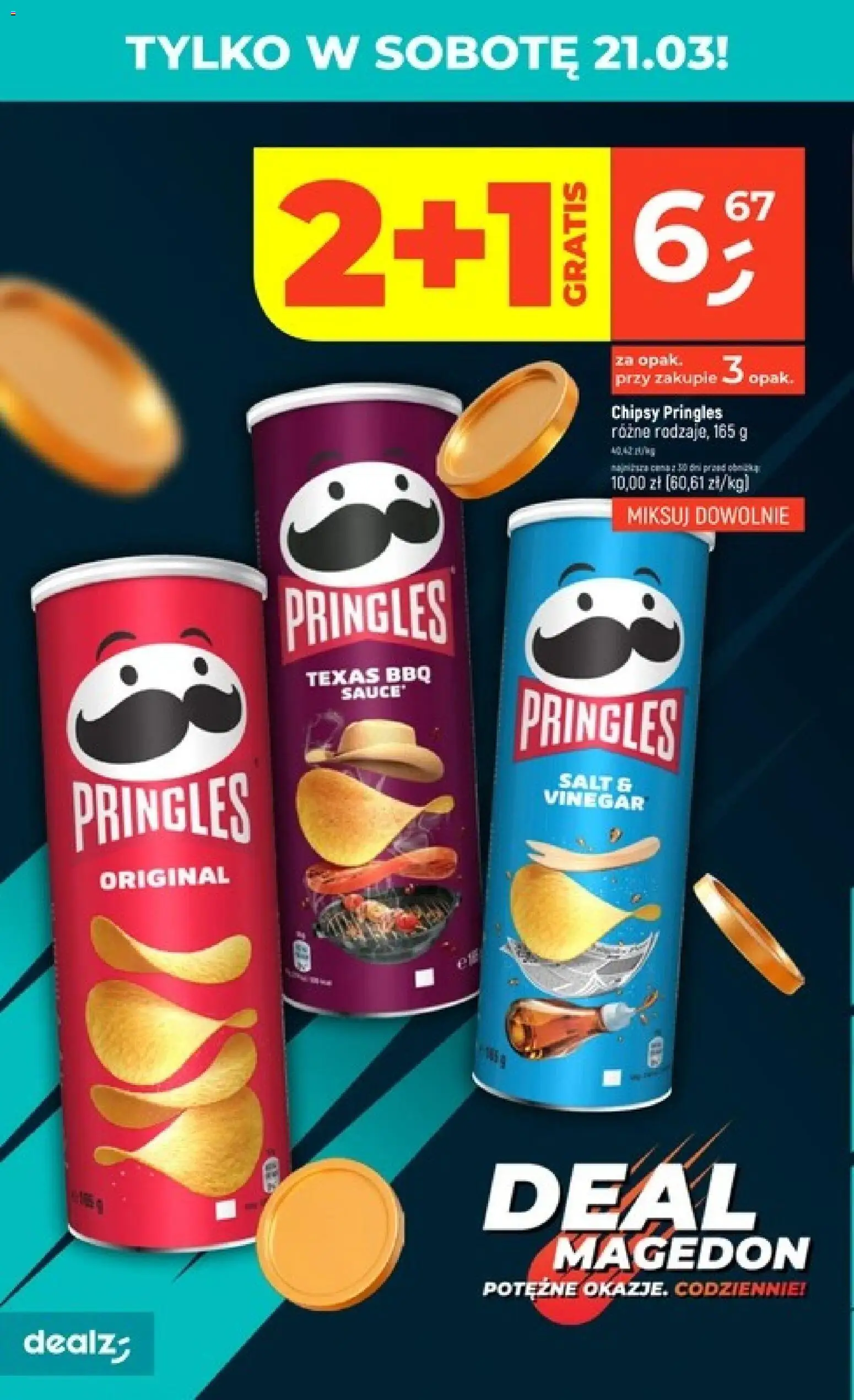 Dealz gazetka - Potężne okazje od 19.03.2026 | Strona: 4 | Produkty: Chipsy, Chipsy pringles, Pringles