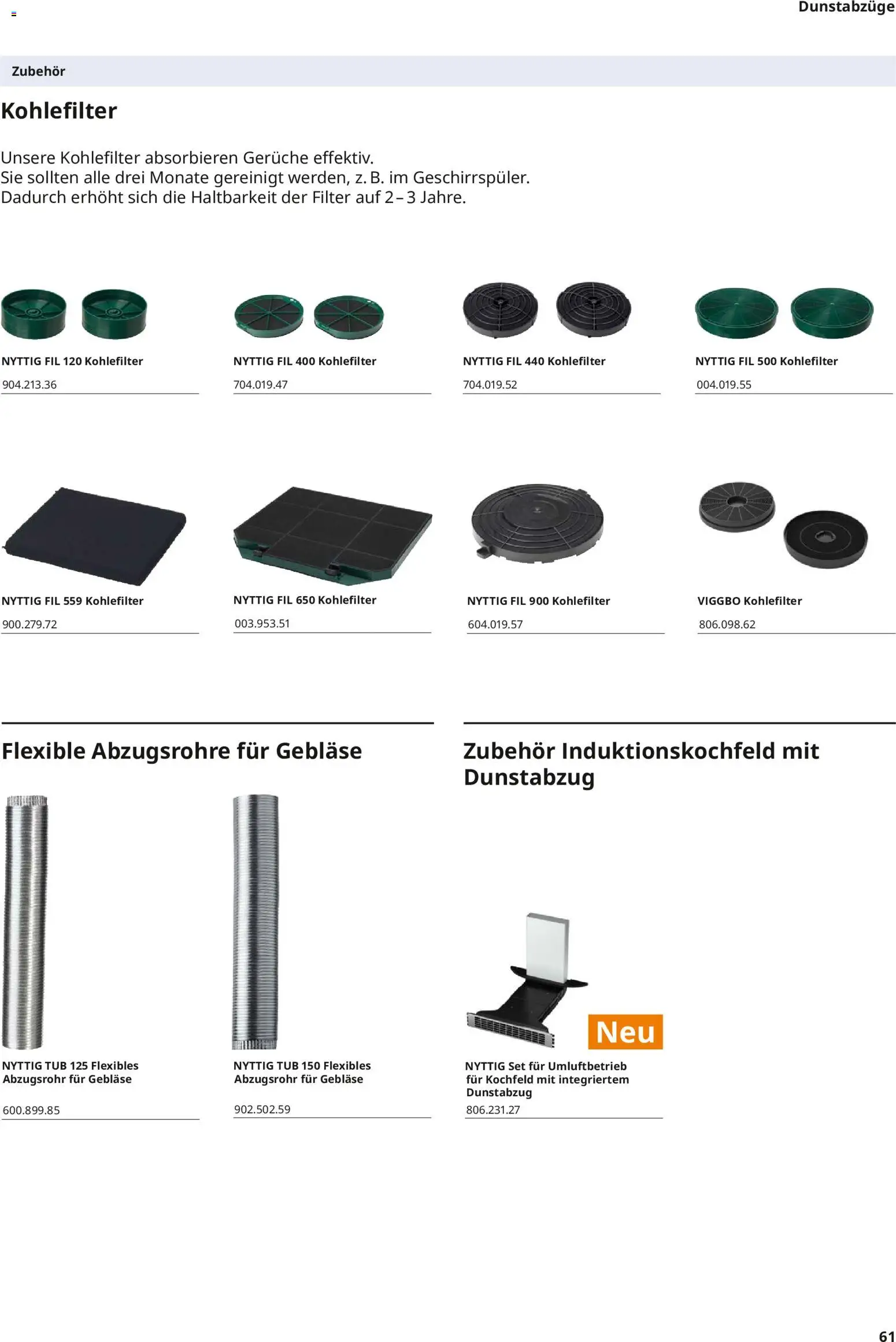 Ikea Elektrogeräte – gültig ab 10.04.2026 | Seite: 61 | Produkte: Kochfeld, Dunstabzug