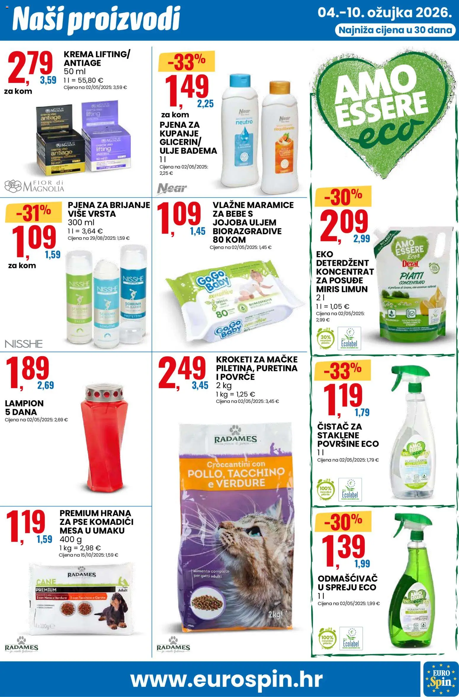 Eurospin katalog | vrijedi od 04.03.2026 | Stranica: 7 | Proizvodi: Miris, Vlažne maramice, Ulje, Povrće