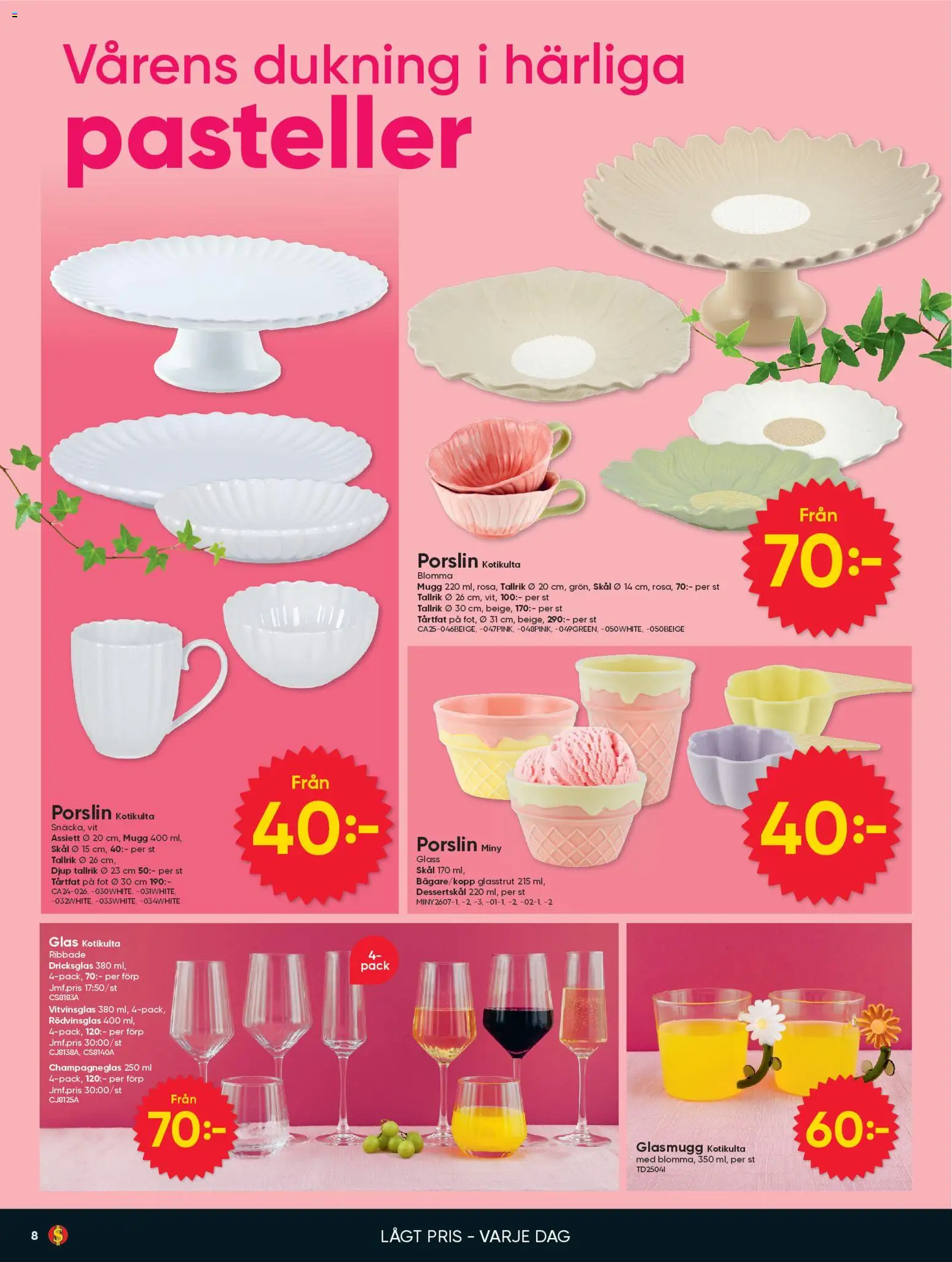 Dollar Store reklamblad aktuell från 20.04.2026 | Sida: 8 | Produkter: Glass