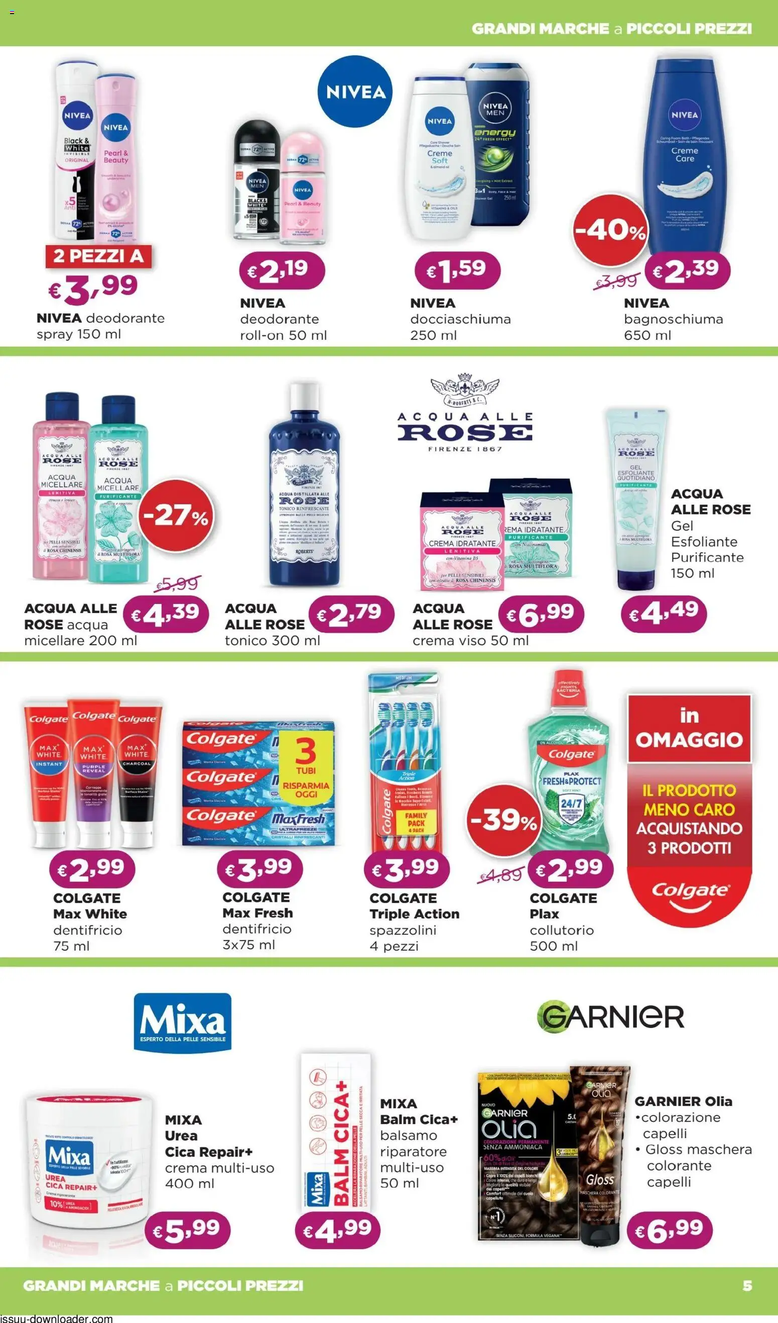 Volantino La Saponeria del 09.04.2026 | Pagina: 5 | Prodotti: Maschera, Bagnoschiuma, Dentifricio, Acqua