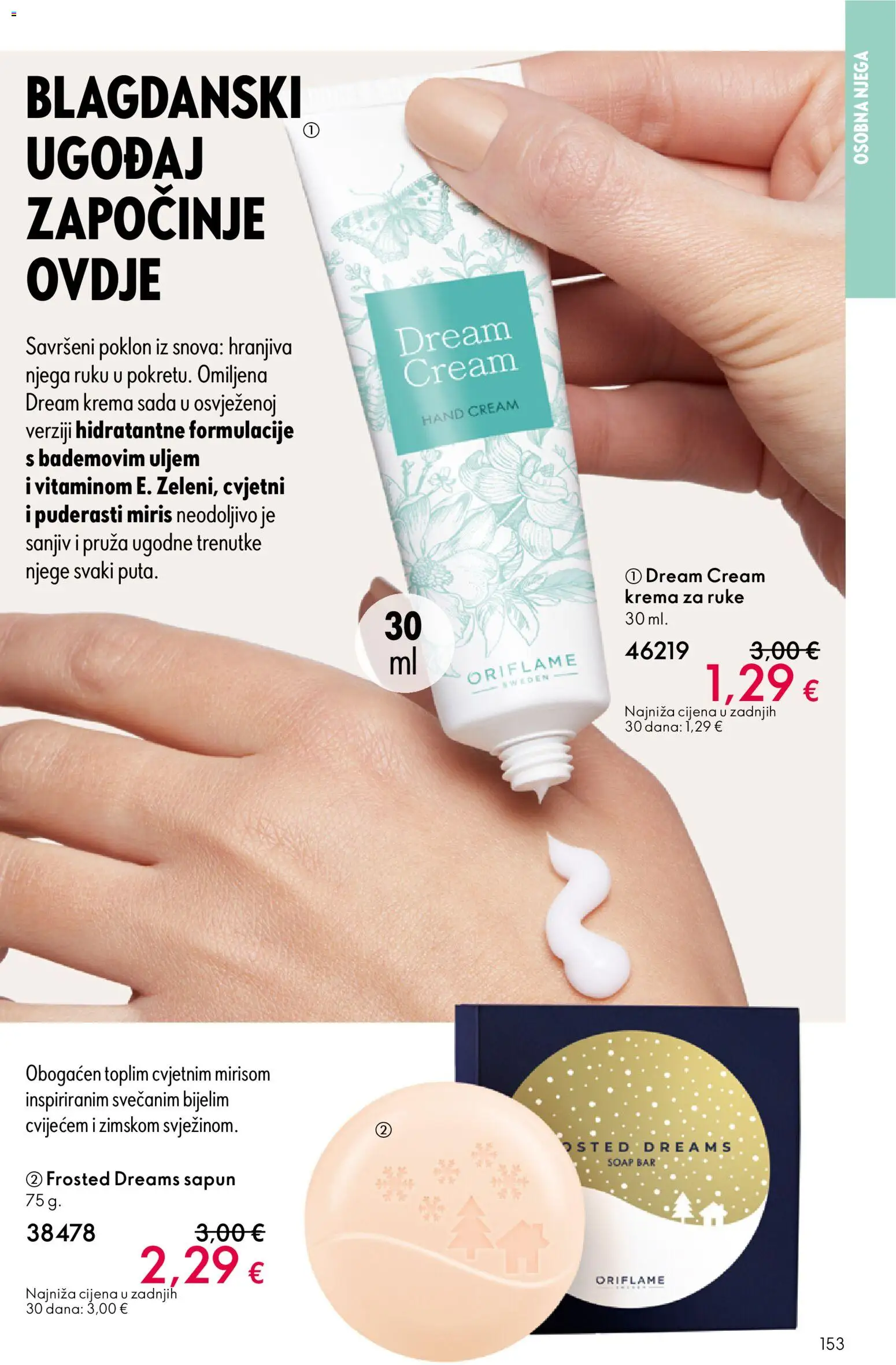 Oriflame katalog | vrijedi od 19.11.2025 | Stranica: 153 | Proizvodi: Miris, Krema za ruke, Sapun, Krema