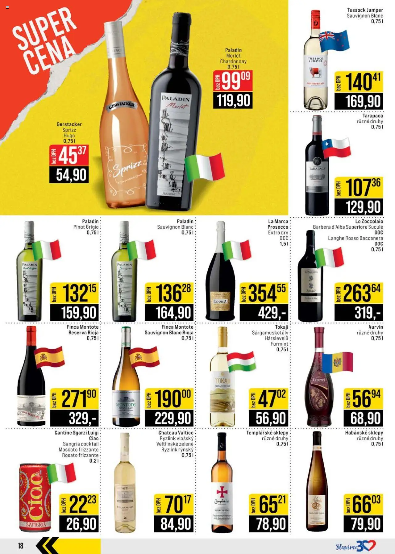 Jip leták - Cash & Carry od 15.10.2025 | Strana: 18 | Produkty: Prosecco, Sangria, Habánské sklepy, Pinot Grigio