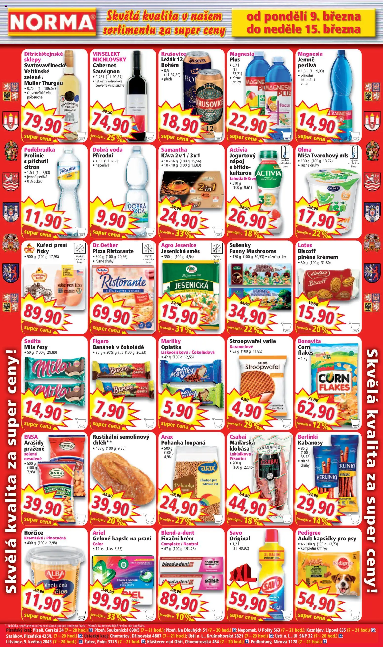 Norma leták od 09.03.2026 | Strana: 6 | Produkty: Káva, Magnesia, Červené víno, Plech