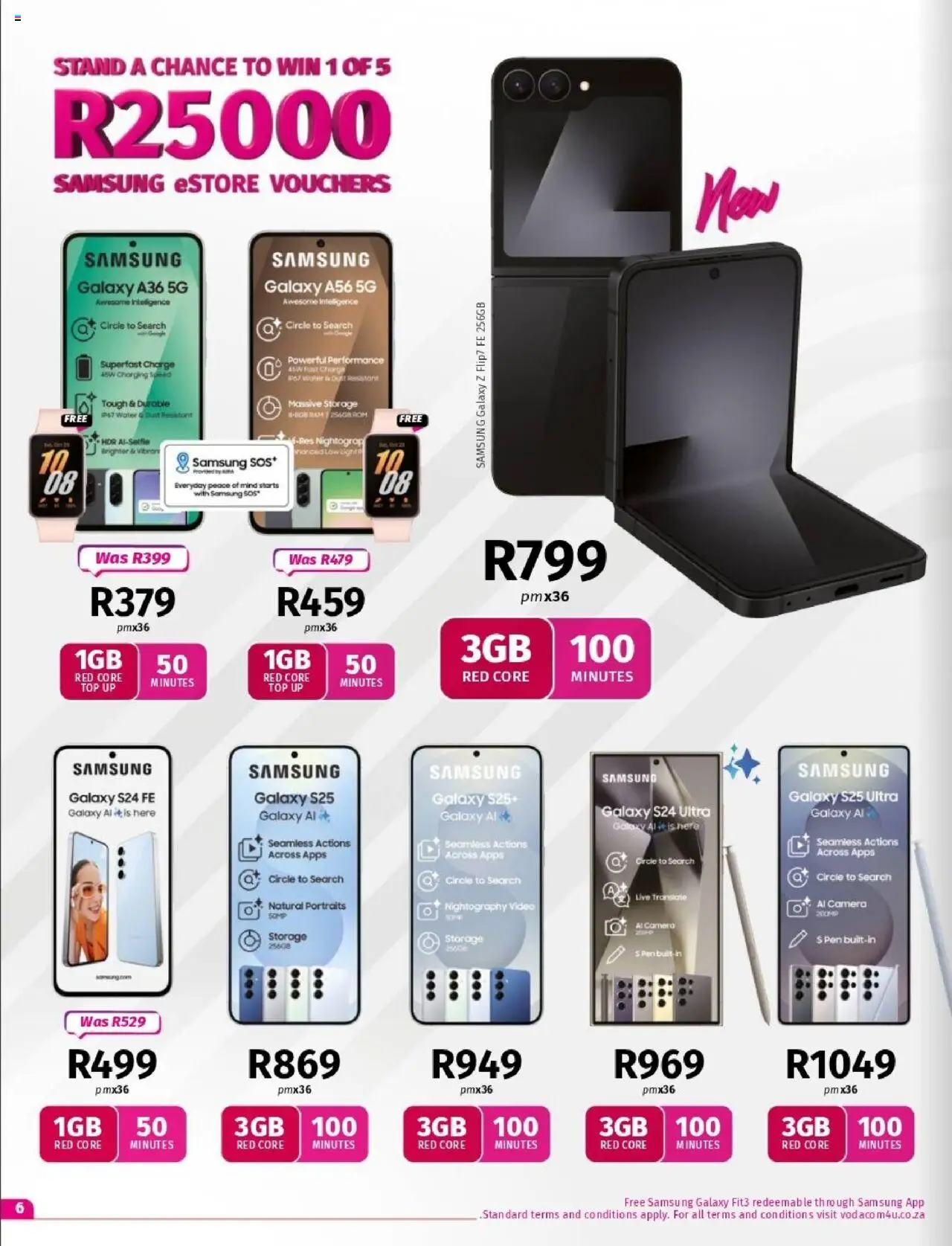 Vodacom Deals │ valid from 08.08.2025 | Page: 6 | Products: Camera, Pen, Water