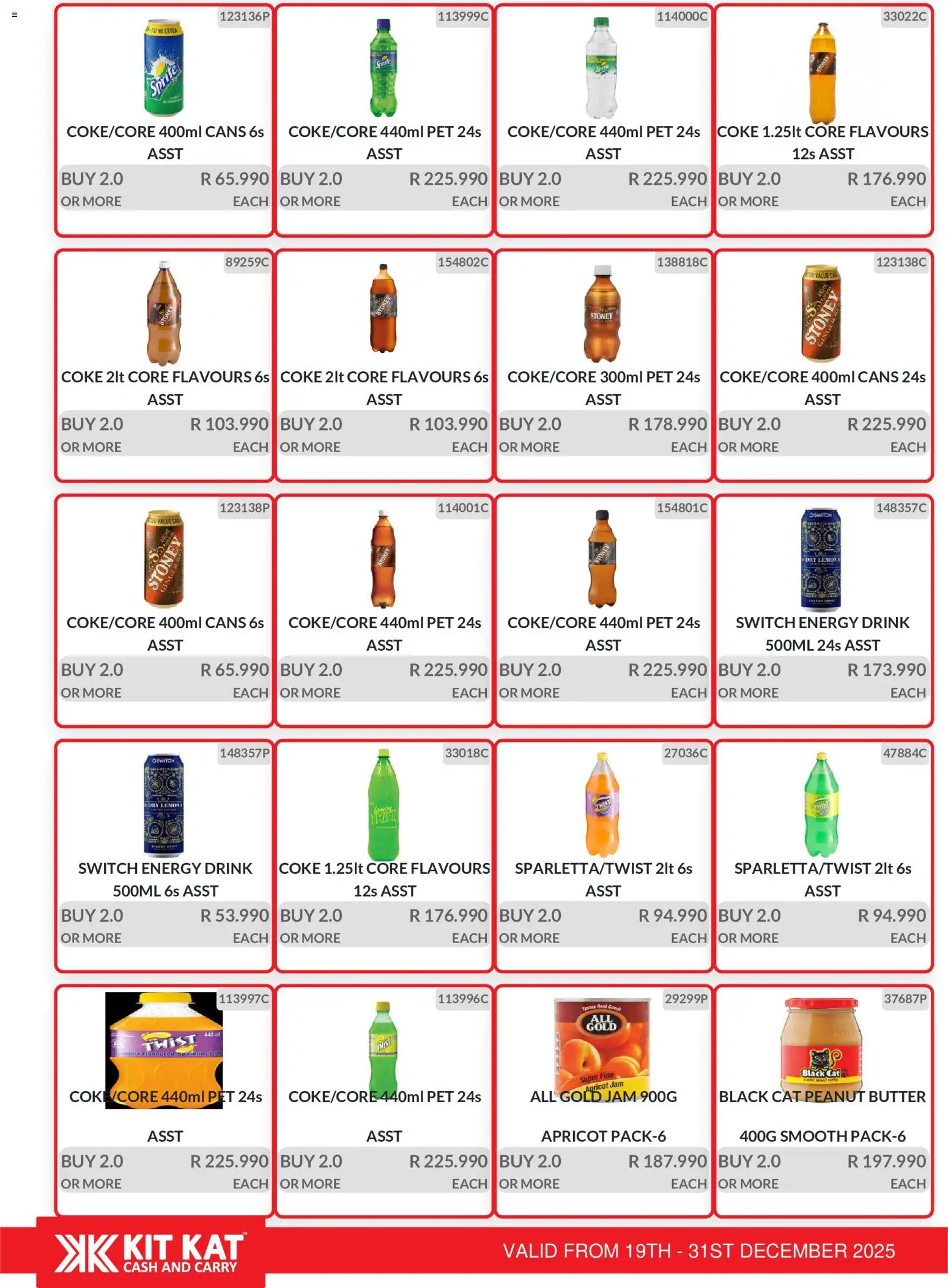 New KIT KAT Cash & Carry catalogue – valid from 19.12.2025 | Page: 7 | Products: Coke, Butter, Switch, Peanut butter