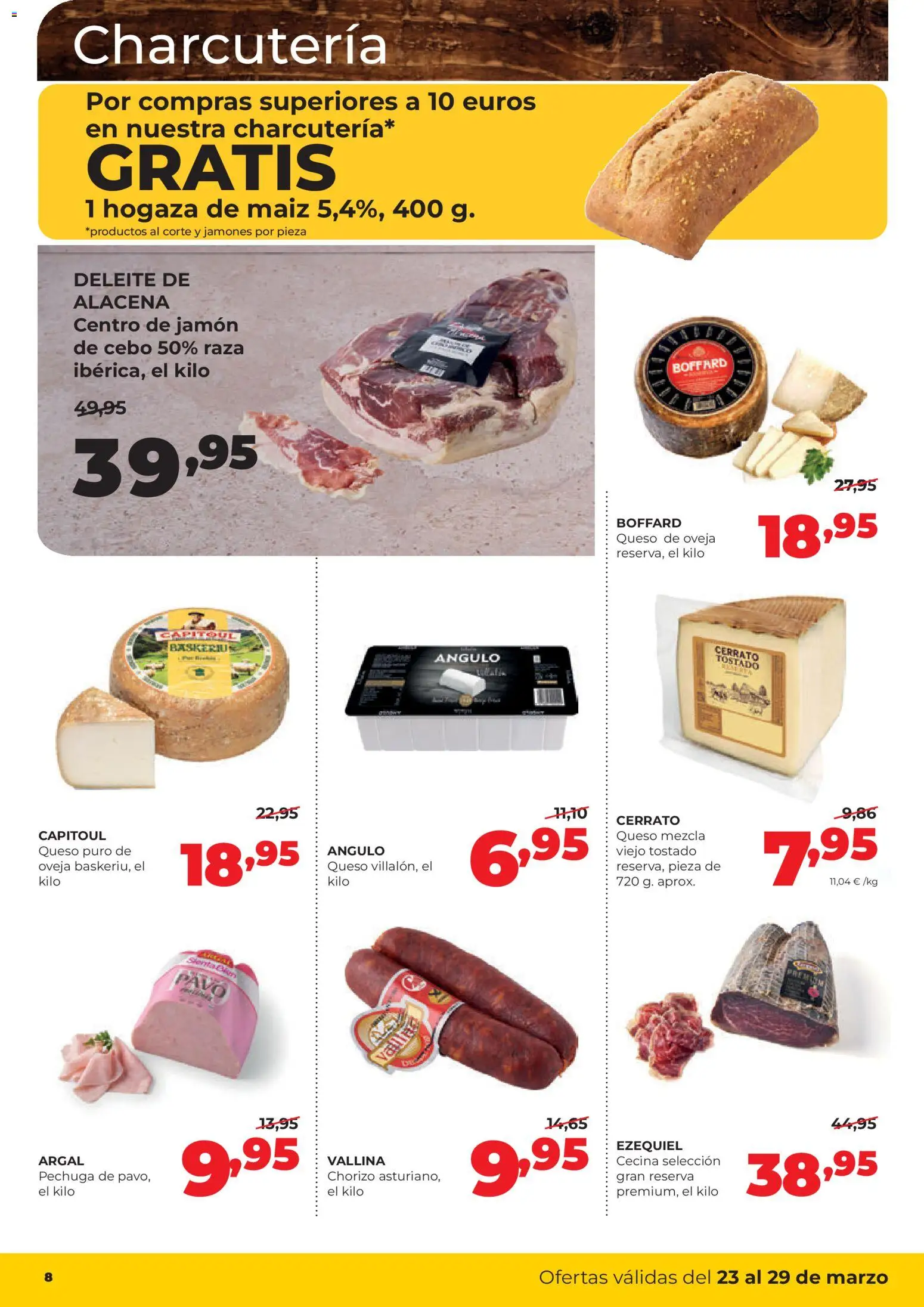 Alimerka folleto Castilla y León │ válido desde el 23.03.2026 | Página: 8 | Productos: Queso de oveja, Queso, Jamón