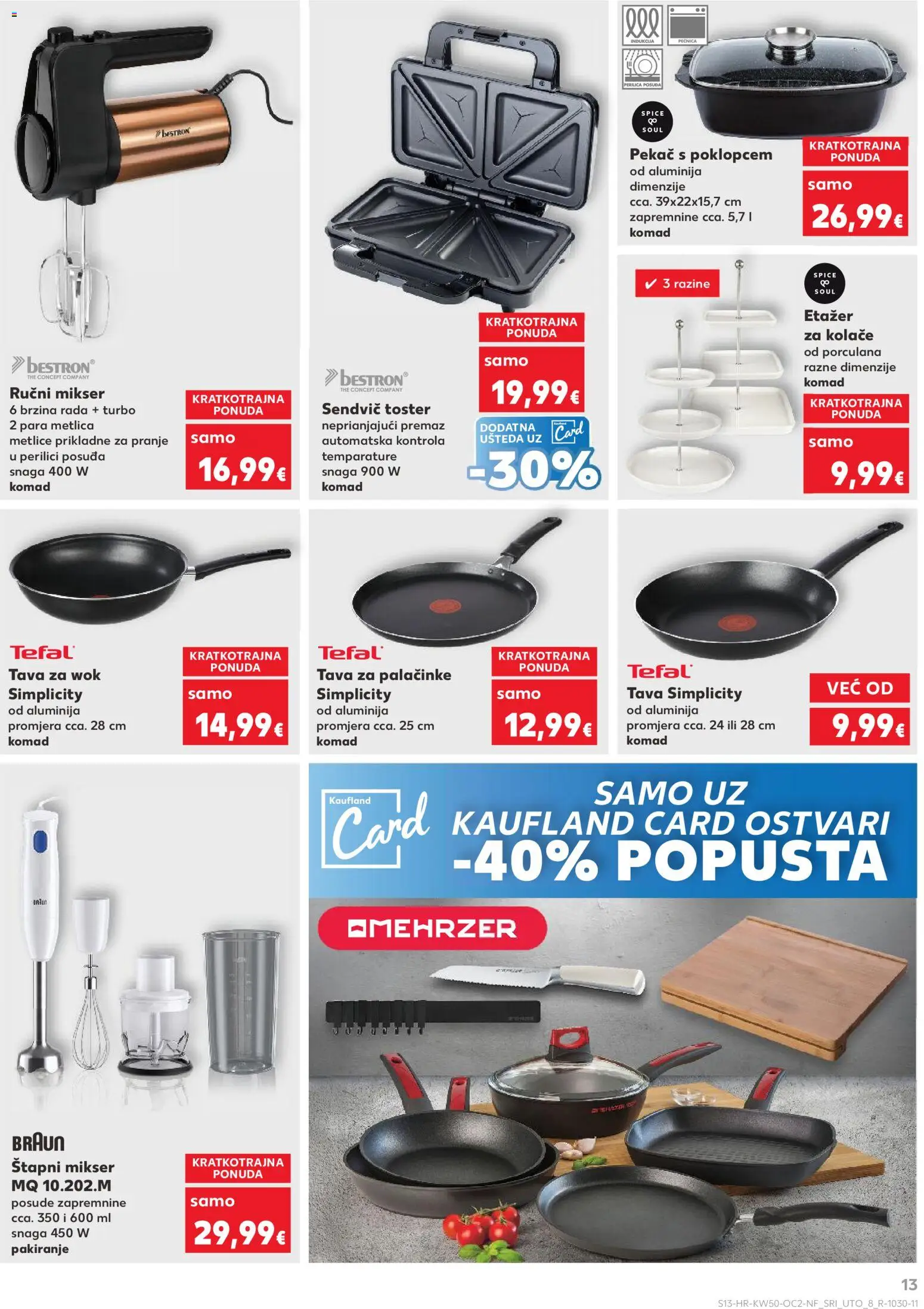 Kaufland katalog | vrijedi od 10.12.2025 | Stranica: 13 | Proizvodi: Mikser, Perilica posuđa, Pan, Tava