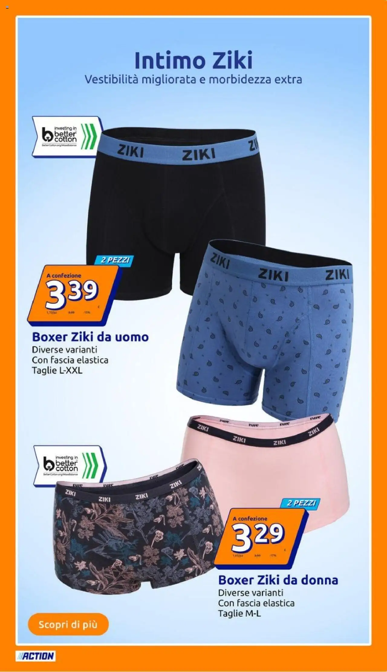 Volantino Action del 30.07.2025 | Pagina: 9 | Prodotti: Intimo, Boxer