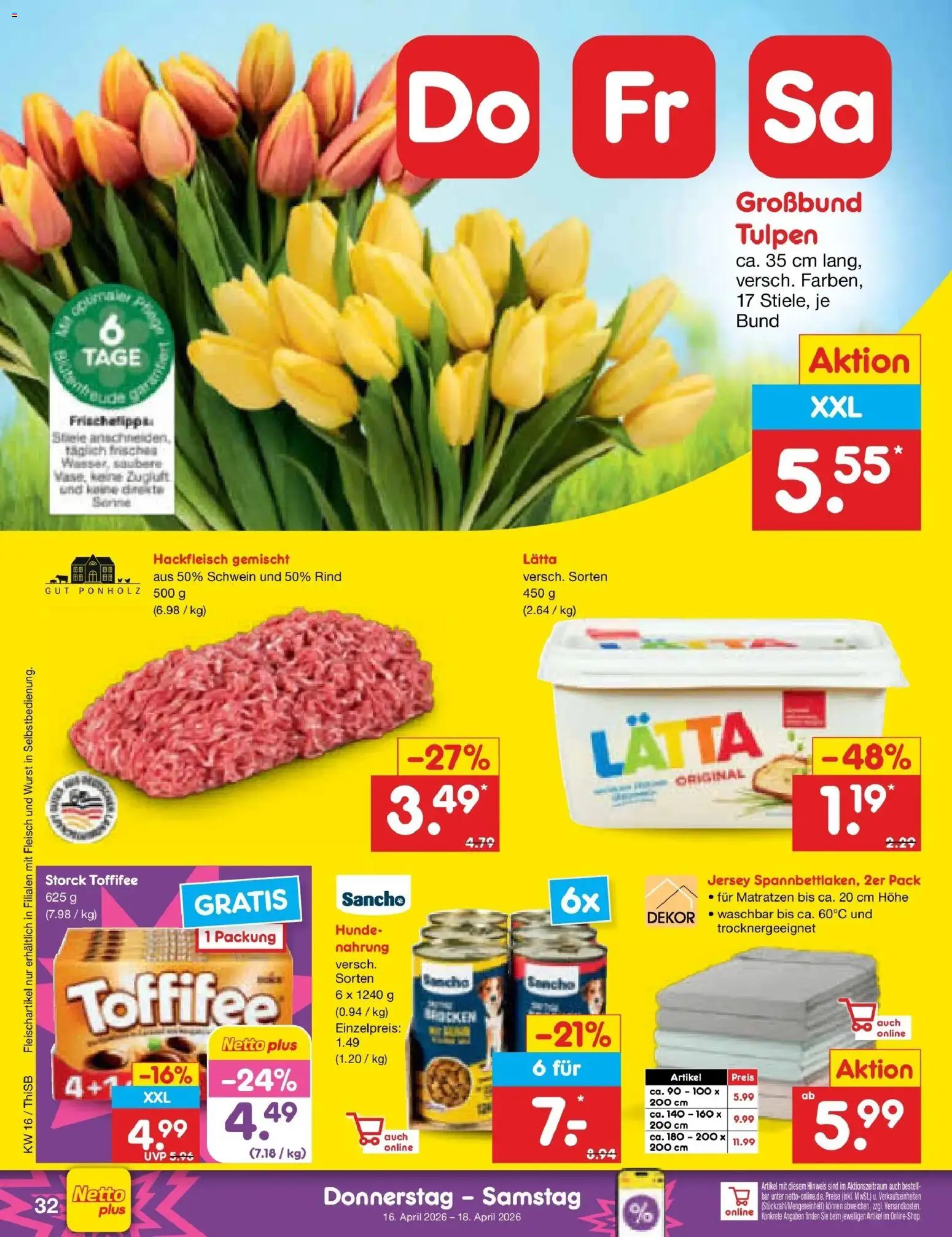 Netto Marken-Discount Prospekt Pirna	 – gültig ab 13.04.2026 | Seite: 54 | Produkte: Wurst, Toffifee, Lätta, Fleisch