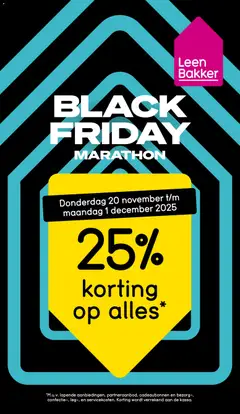 Leen Bakker - Black Friday - Voorbeeld van een folder van Leen Bakker, geldig van 20.11.2025