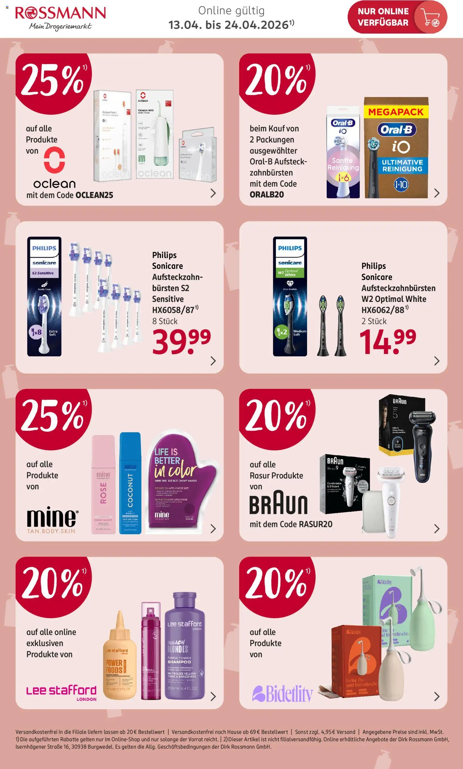 Rossmann Onlineprospekt – gültig ab 13.04.2026 | Seite: 4 | Produkte: Philips, Shampoo, Steak