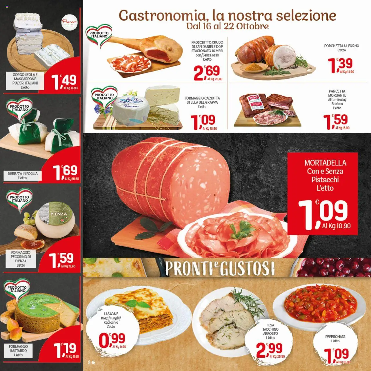 Volantino CRAI del 16.10.2025 | Pagina: 8 | Prodotti: Pancetta, Formaggio, Mascarpone, Burrata