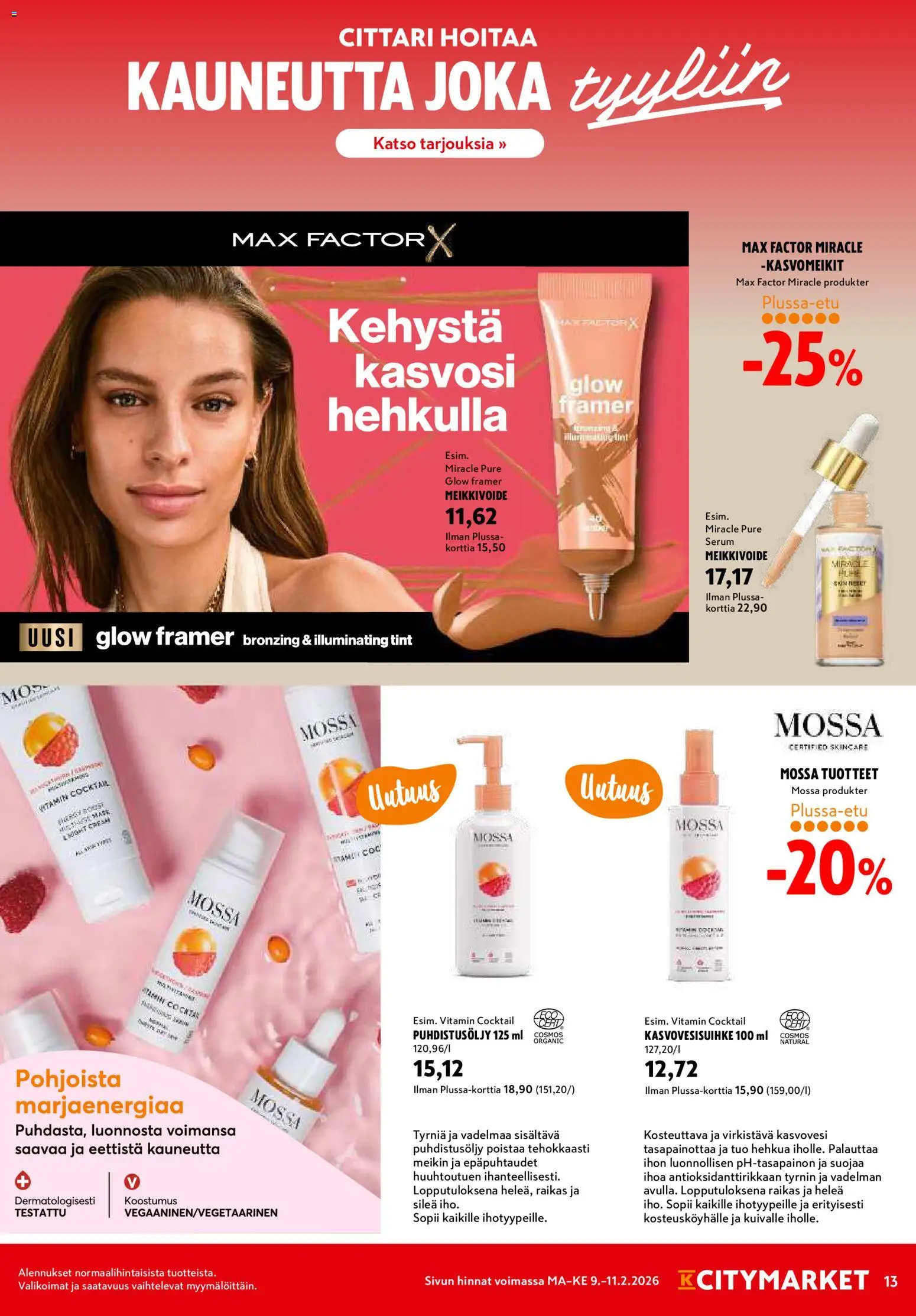K-Citymarket tarjoukset – voimassa 09.02.2026 alkaen | Sivu: 13
