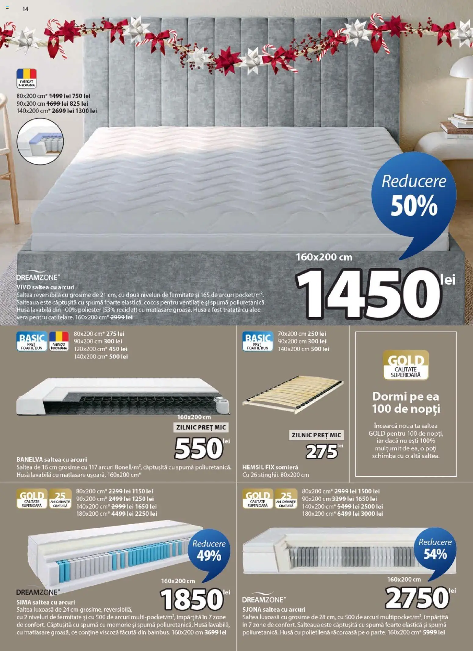 Noul catalog JYSK – valabil de la 25.11.2025 | Pagină: 14 | Produse: Memorie, Aloe vera, Saltea, Türk kahvesi öğütme değirmeni