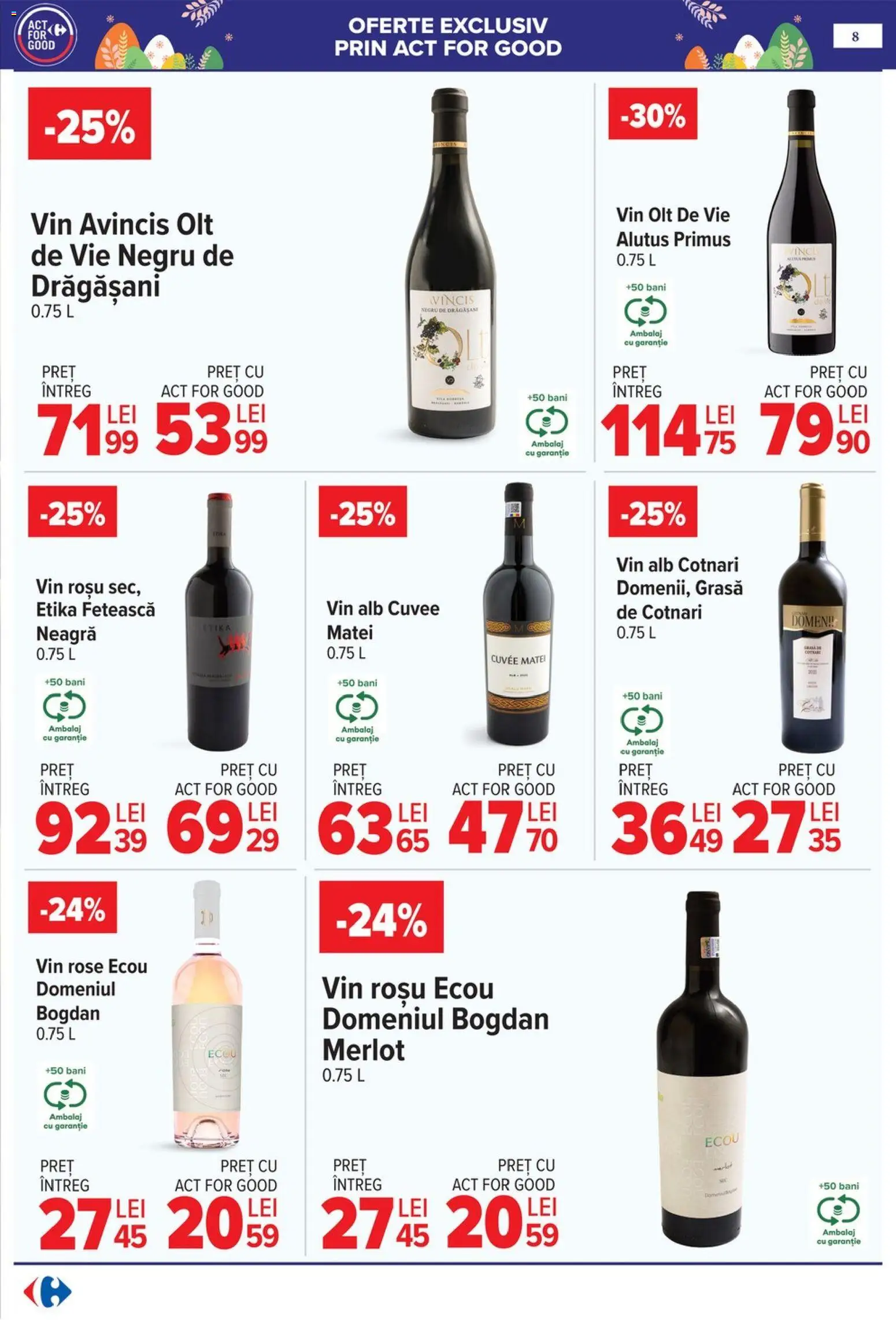 Noul catalog Carrefour – valabil de la 25.03.2026 | Pagină: 8 | Produse: Vin