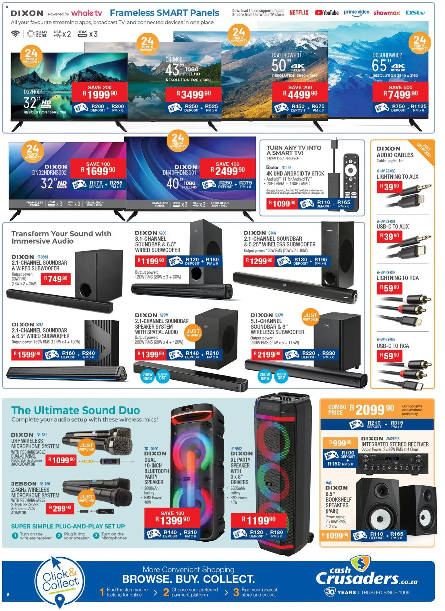 New Cash Crusaders catalogue – valid from 20.03.2026 | Page: 5 | Products: Audio, Speaker, USB, Subwoofer