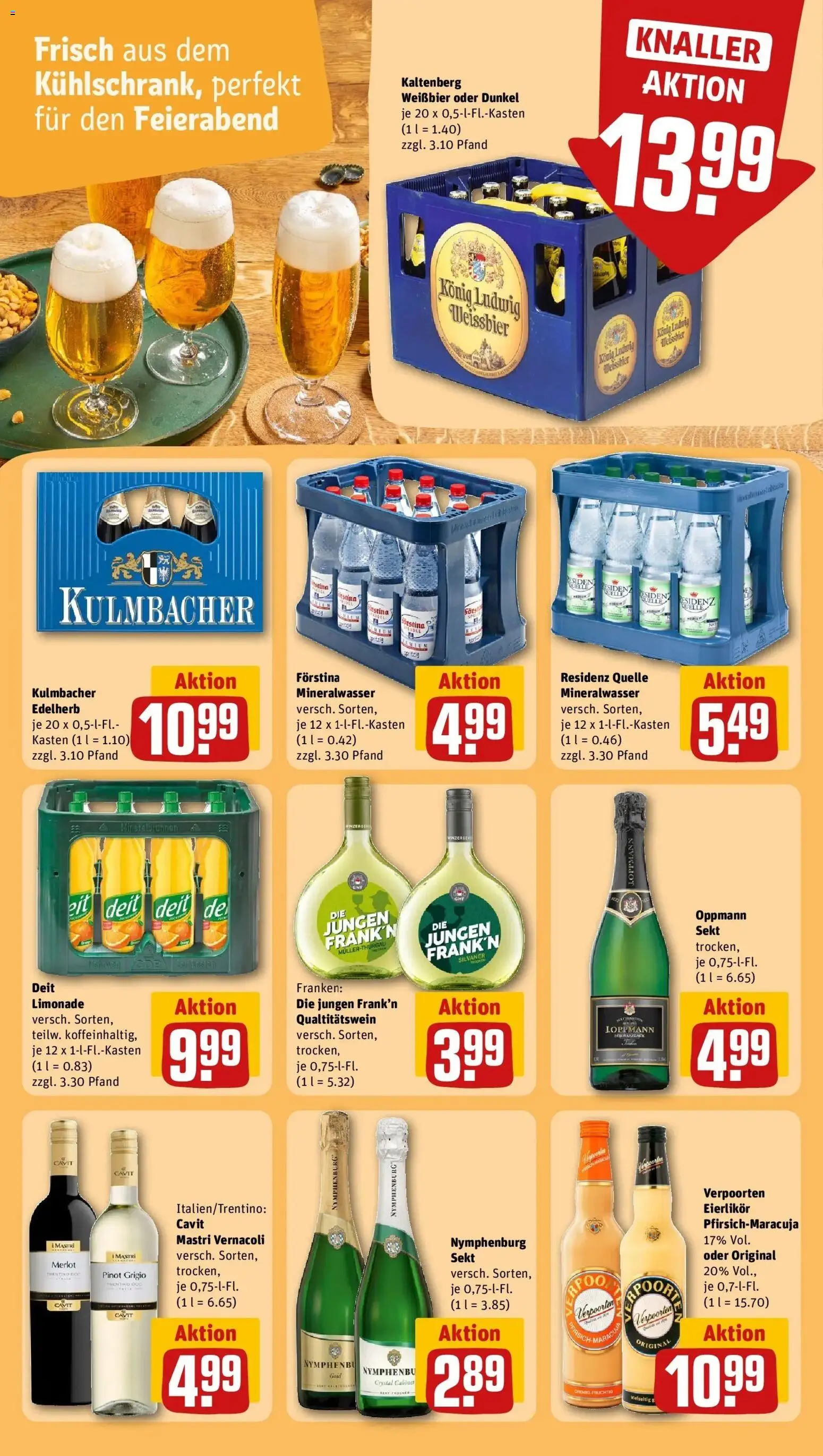 Rewe prospekt Weisendorf	 – gültig ab 09.02.2026 | Seite: 25 | Produkte: Sekt, Merlot, Limonade, Mineralwasser