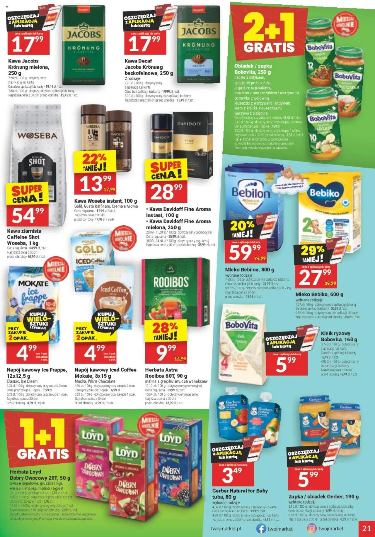 Twój Market Gazetka od 06.08.2025 | Strona: 21 | Produkty: Karta, Kawa, Herbata, Makaron