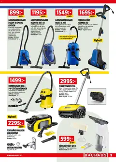 Bauhaus erbjudanden - Förhandsvisning av reklamblad från butik Bauhaus aktuell från 01.04.2026 | Sida: 9 | Produkter: Dammsugare, Fönstertvätt
