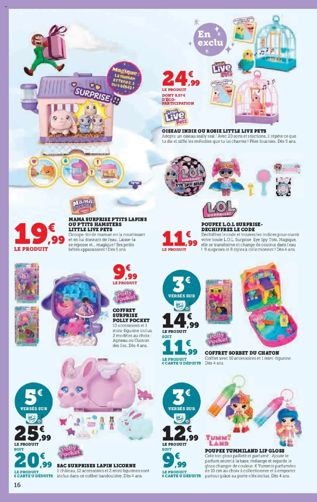 {H1} | Page: 16 | Produits: Poupée, Sac, Parfum, Piles