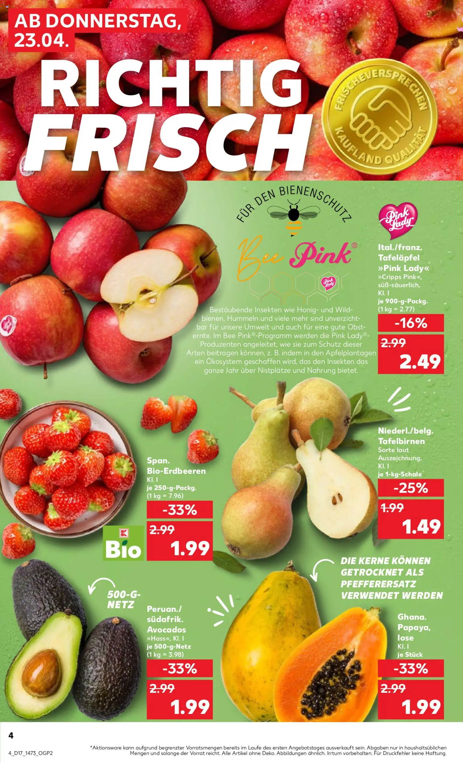 Kaufland Prospekt Jena	 – gültig ab 23.04.2026 | Seite: 4 | Produkte: Obst