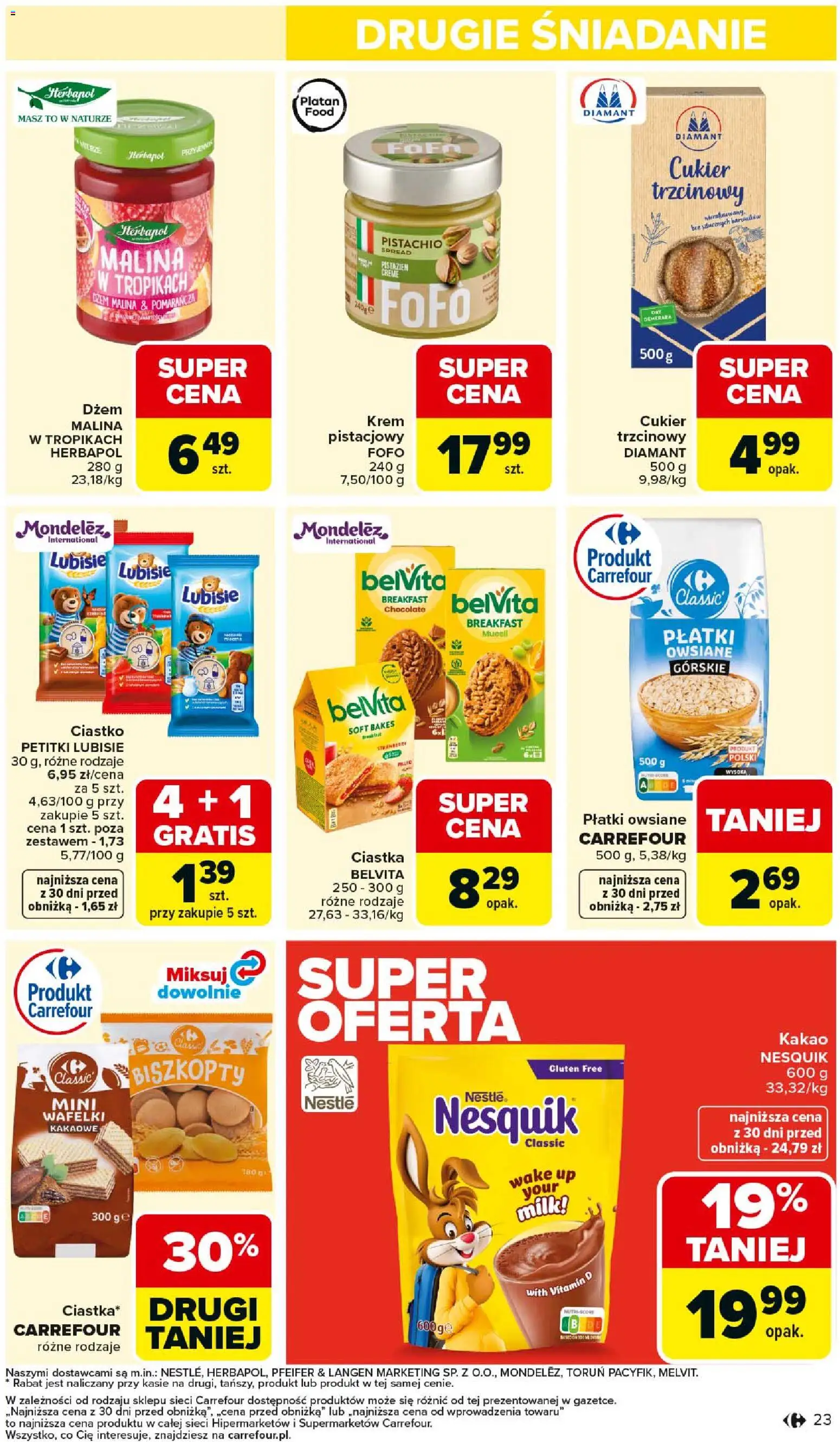 Carrefour Gazetka od 23.02.2026 | Strona: 25 | Produkty: Belvita, Wafelki, Płatki, Krem