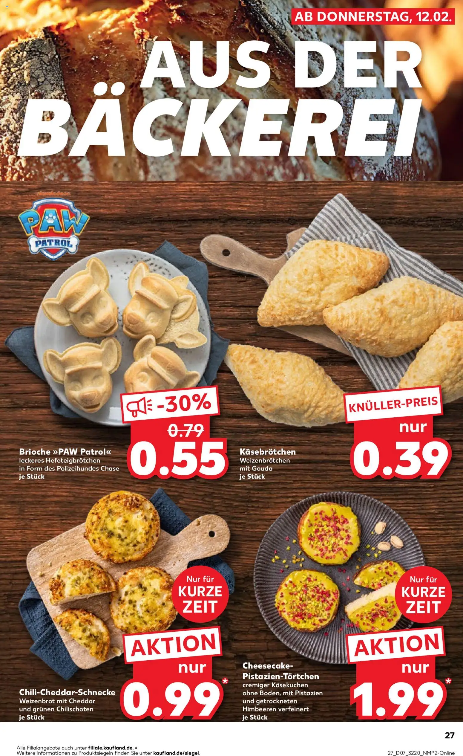 Kaufland prospekt Jena	 – gültig ab 12.02.2026 | Seite: 27 | Produkte: Bäckerei, Gouda, Pistazien, Chili
