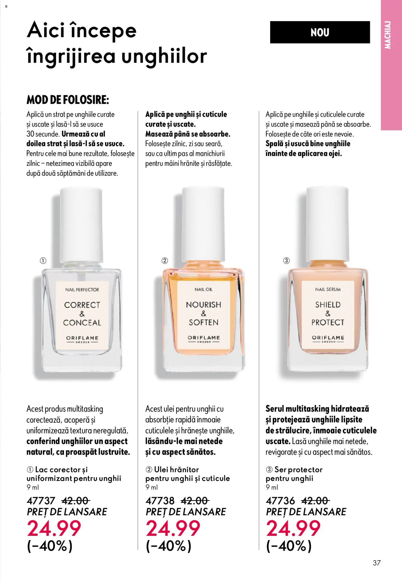 Noul catalog Oriflame – valabil de la 15.04.2026 | Pagină: 37 | Produse: Serum, Machiaj, Ulei