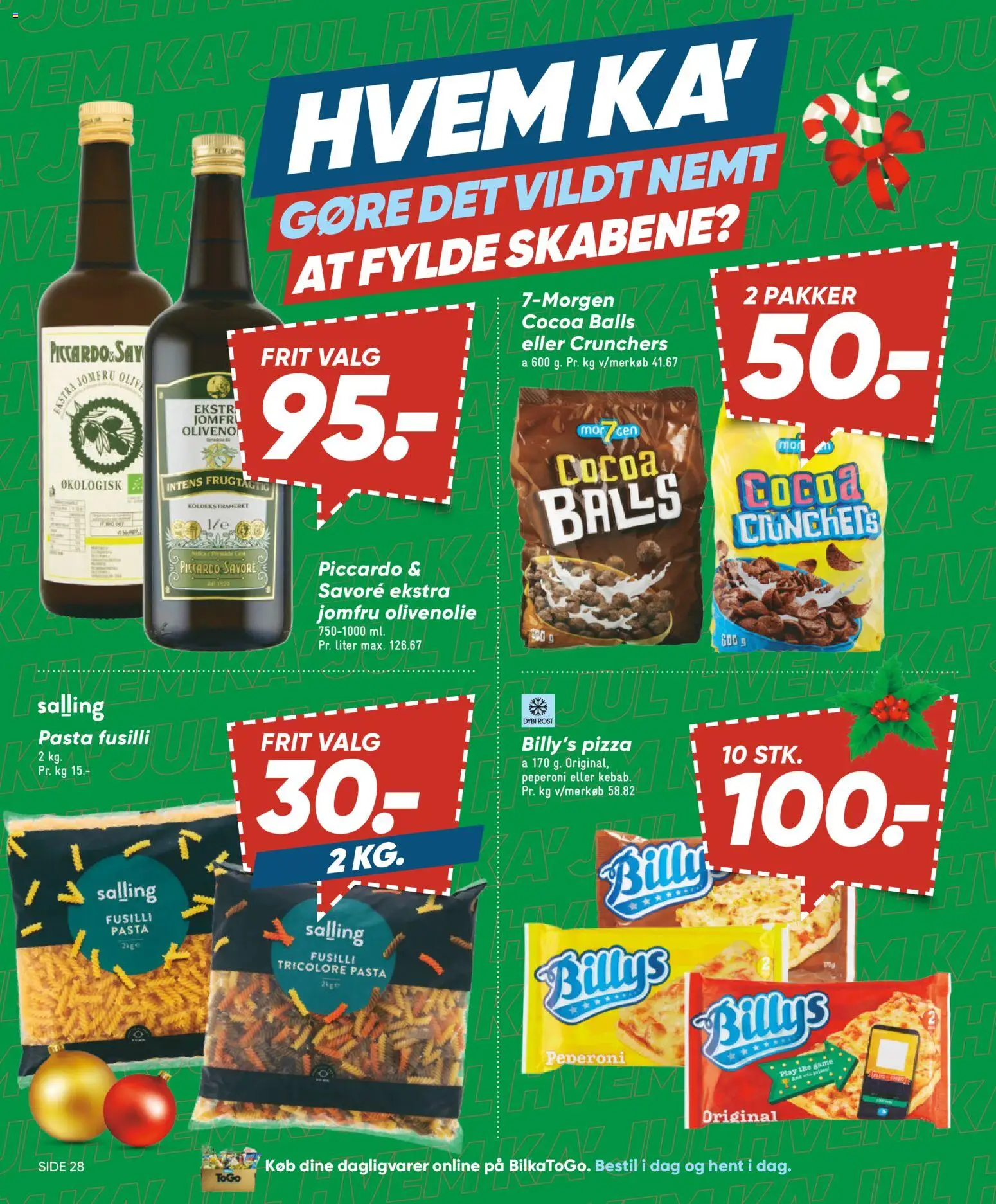 Bilka tilbudsavis – gyldig fra 28.11.2025 | Side: 30 | Produkter: Pizza, Pasta, Olivenolie