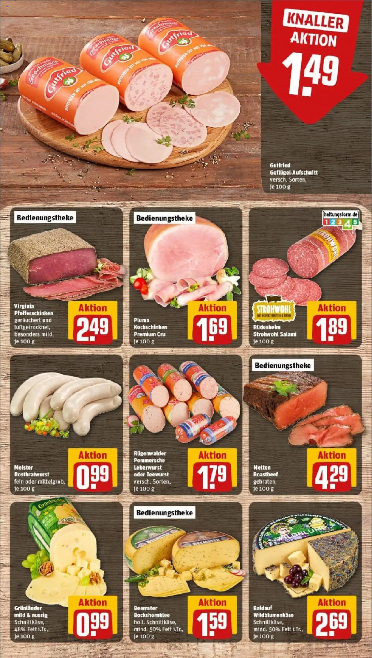 Rewe prospekt Königswinter / Thomasberg	 - gültig ab dem 06.07.2025 | Seite: 9 | Produkte: Roastbeef, Grunlander, Salami