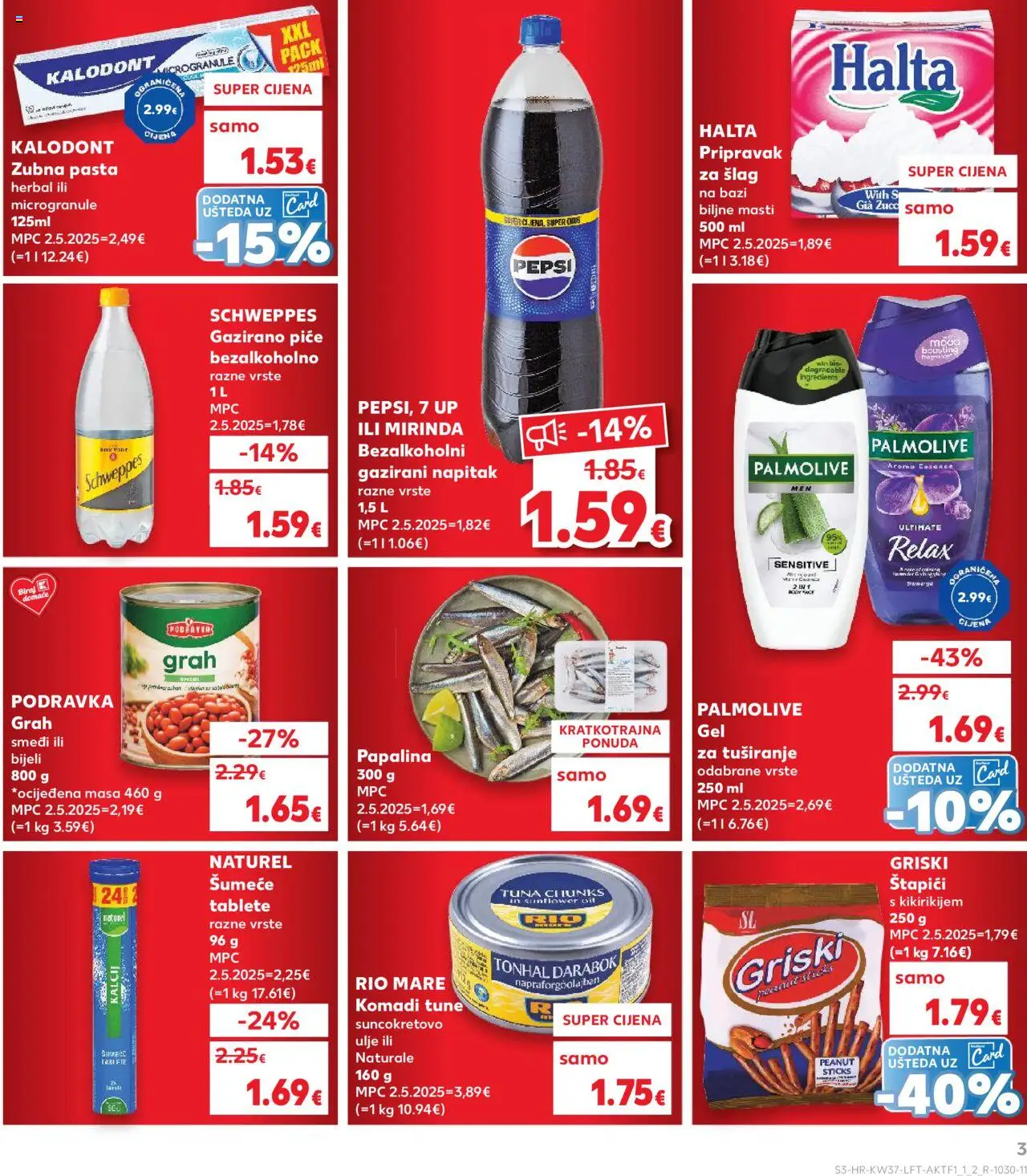 Kaufland katalog | vrijedi od 10.09.2025 | Stranica: 3 | Proizvodi: Ulje, Podravka, Štapići, Šlag
