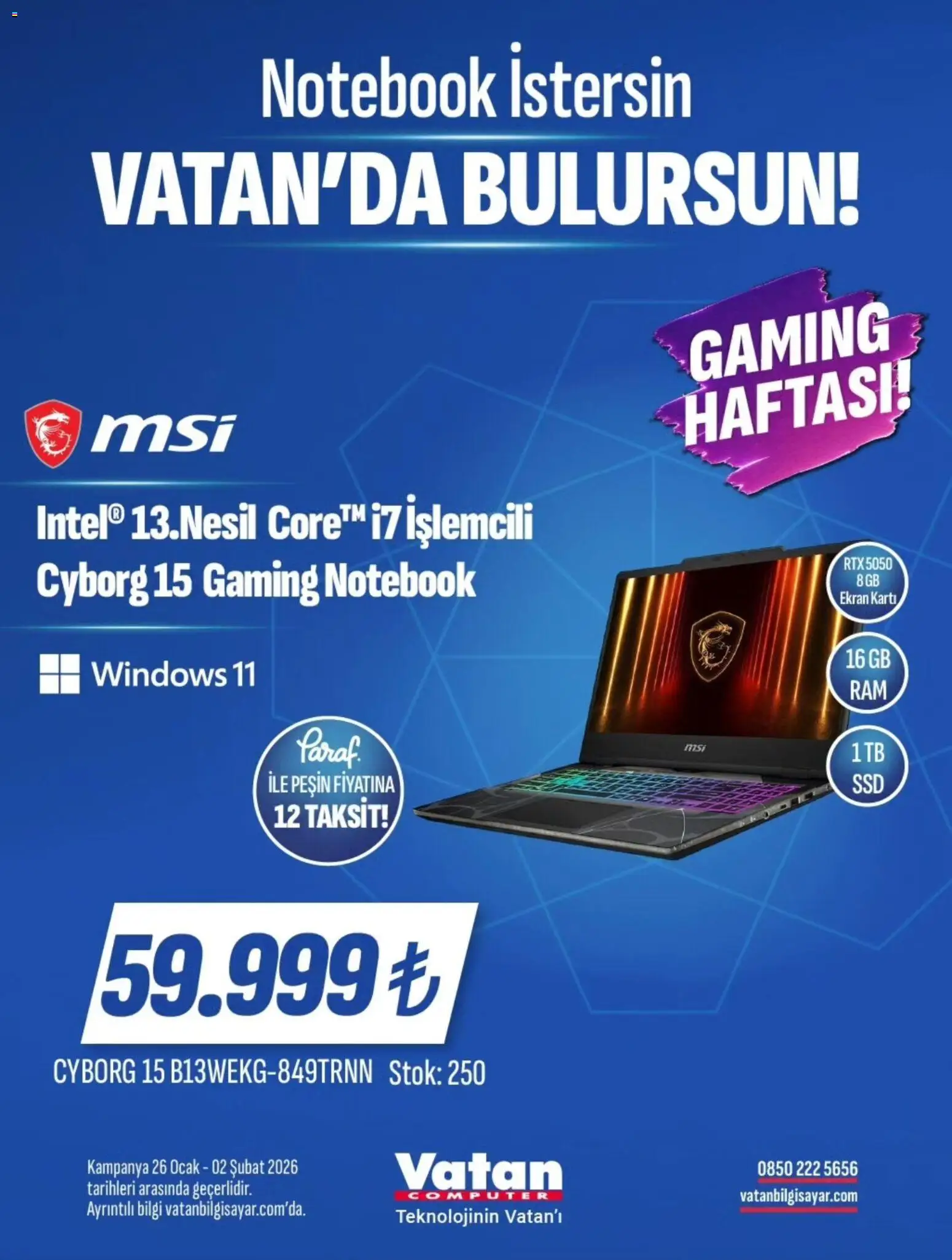 Vatan Bilgisayar İndirim - 26.01.2026 tarihinden itibaren geçerlidir | Sayfa: 8 | Ürünler: Ocak