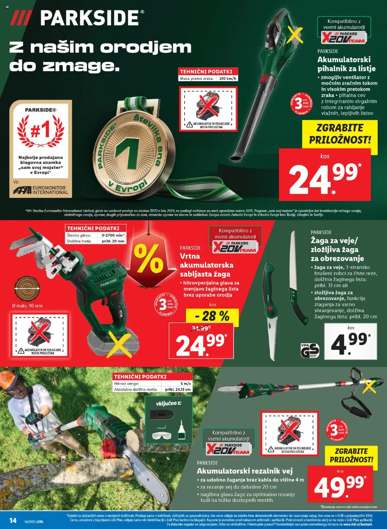 Lidl katalog │ velja od 21.08.2025 | Stran: 28 | Izdelki: Rezalnik, Ventilator, Akumulator, Polnilnik