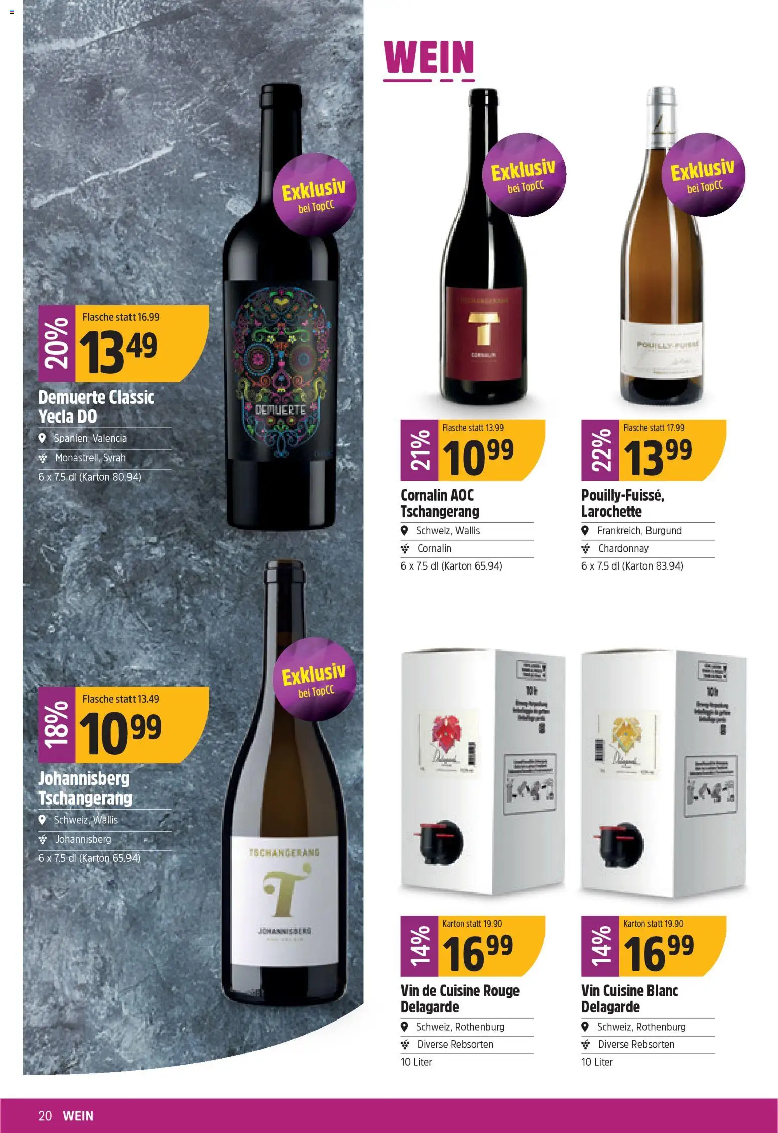 TopCC Aktionen – gültig ab 29.12.2025 | Seite: 20 | Produkte: Rouge, Wein