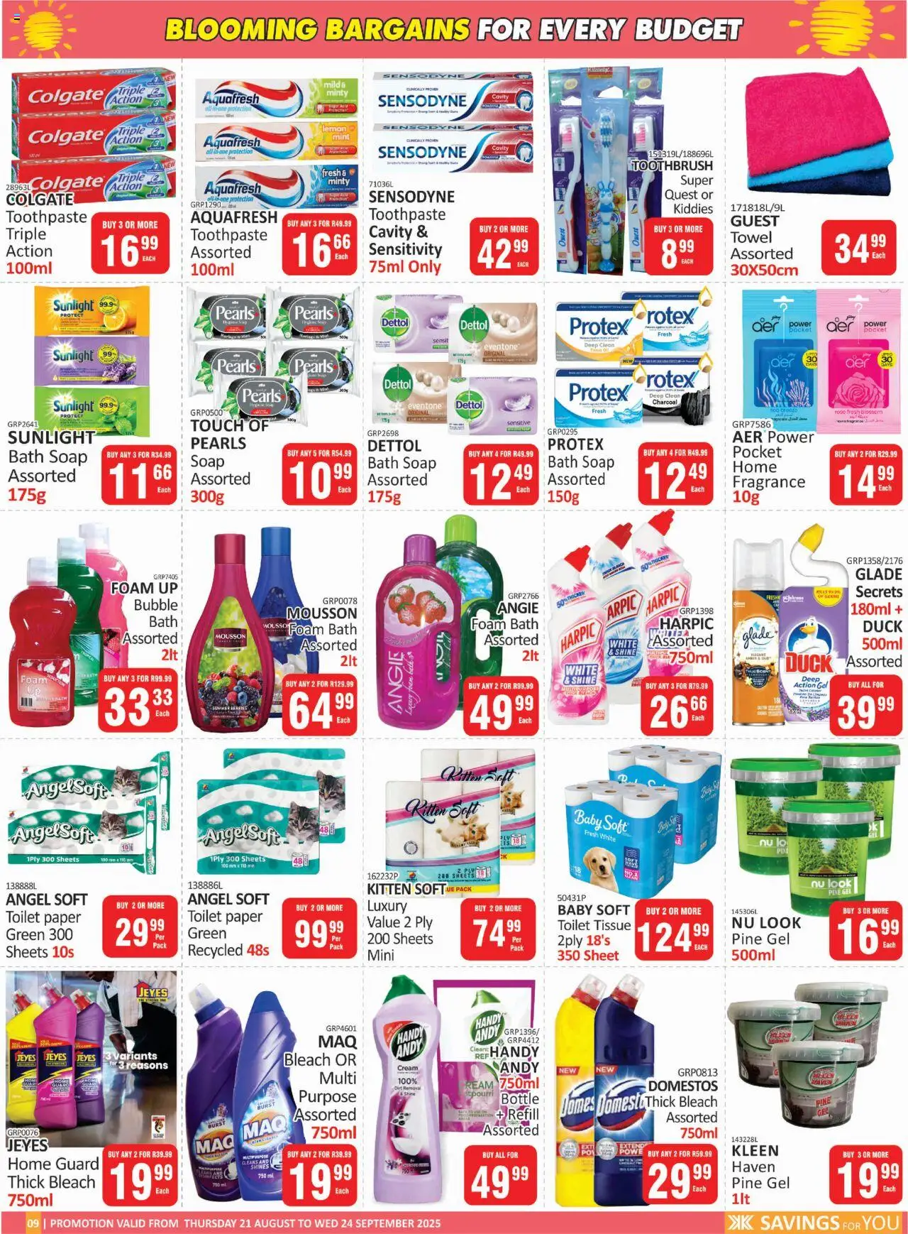 KIT KAT Cash & Carry Spring Leaflet Promotion │ valid from 21.08.2025 | Page: 9 | Products: Bleach, Cream, Soap, Bath foam