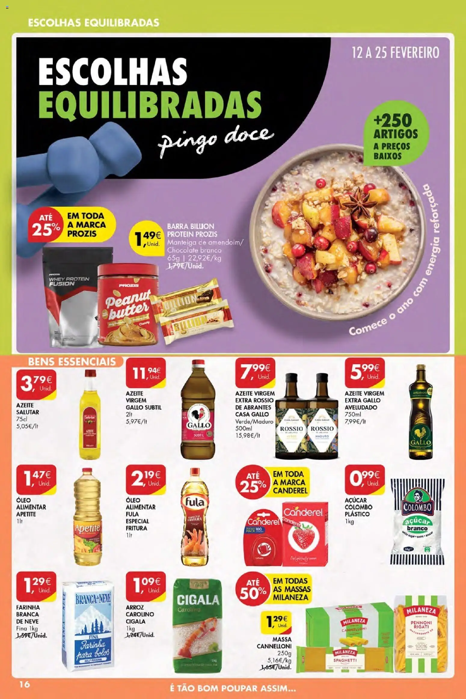 Pingo Doce Poupe Esta Semana Açores │ válido de 19.02.2026 | Página: 16 | Produtos: Óleo, Chocolate, Açúcar, Massa