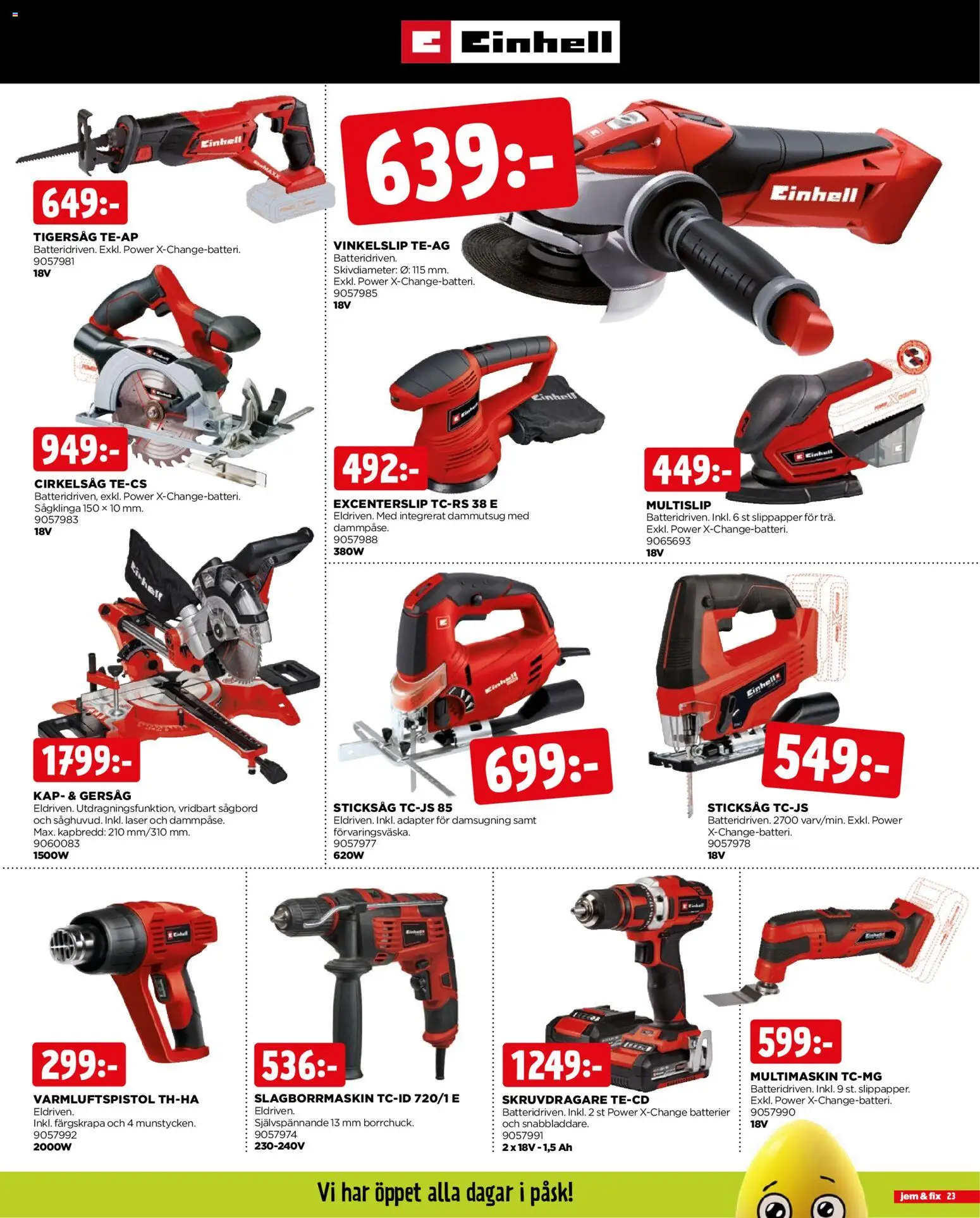 Jem & Fix reklamblad aktuell från 30.03.2026 | Sida: 23 | Produkter: Batterier, Skruvdragare, Adapter