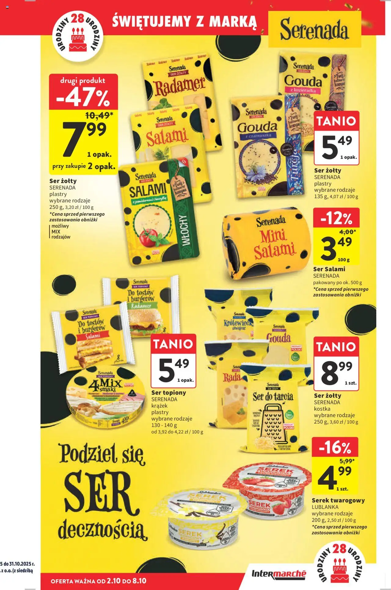 Intermarche Gazetka od 02.10.2025 | Strona: 11 | Produkty: Ser żółty, Ser topiony, Czarnuszka, Ser