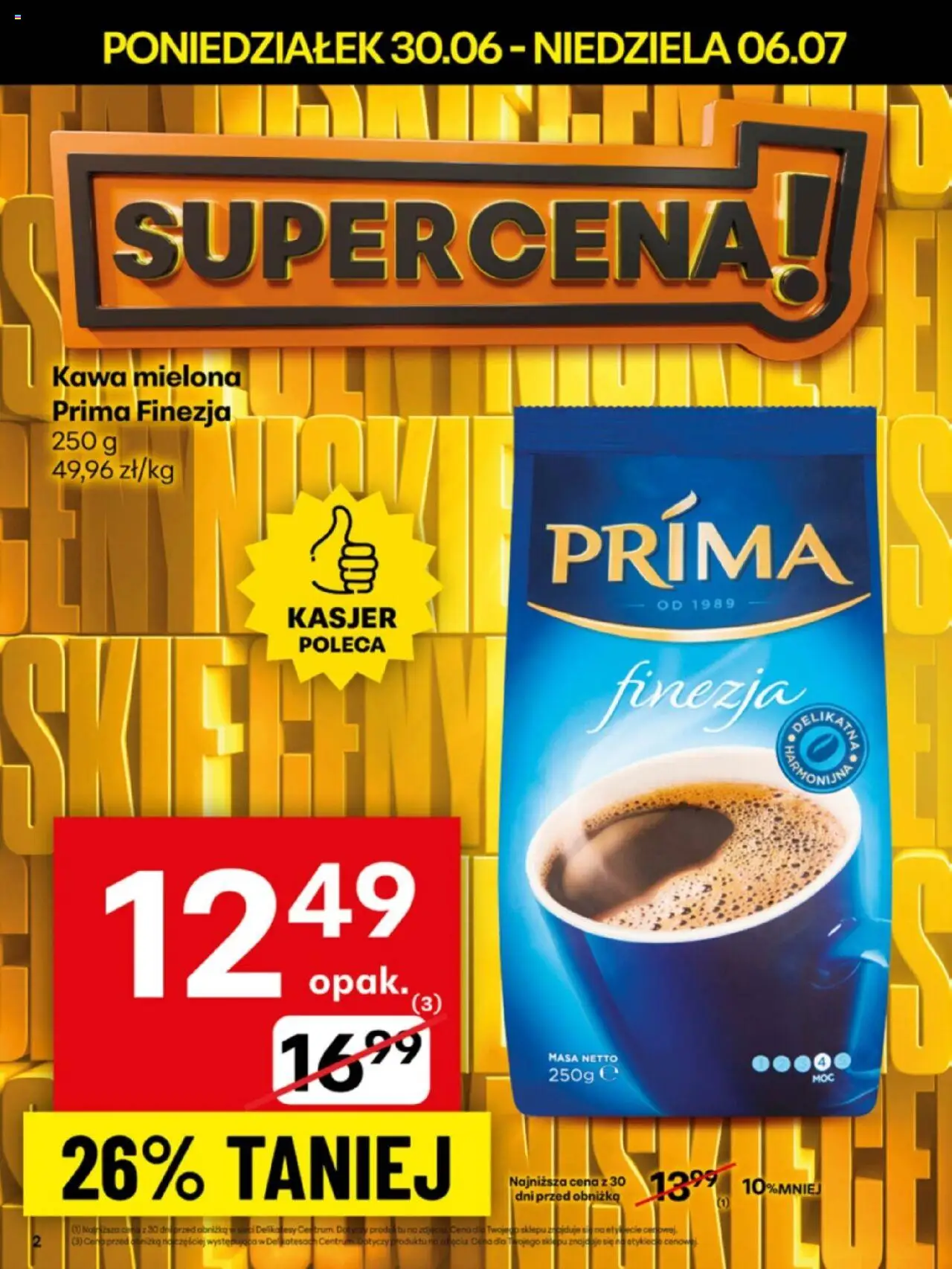 Delikatesy Centrum Gazetka - Sklepy Własne od 30.06.2025 | Strona: 2 | Produkty: Kawa mielona Prima, Delikatesy, Kawa