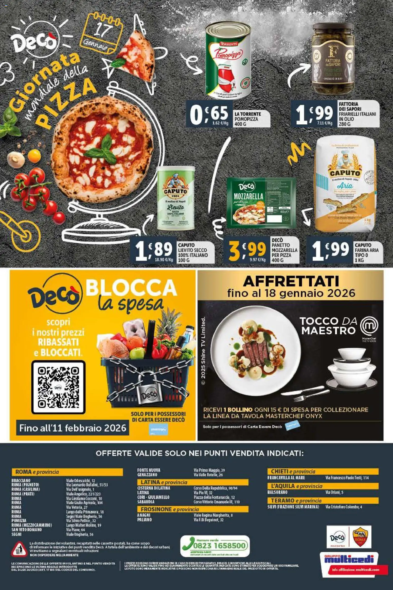 Volantino Decò del 09.01.2026 | Pagina: 12 | Prodotti: Olio, Pomodori, TV, Friarielli