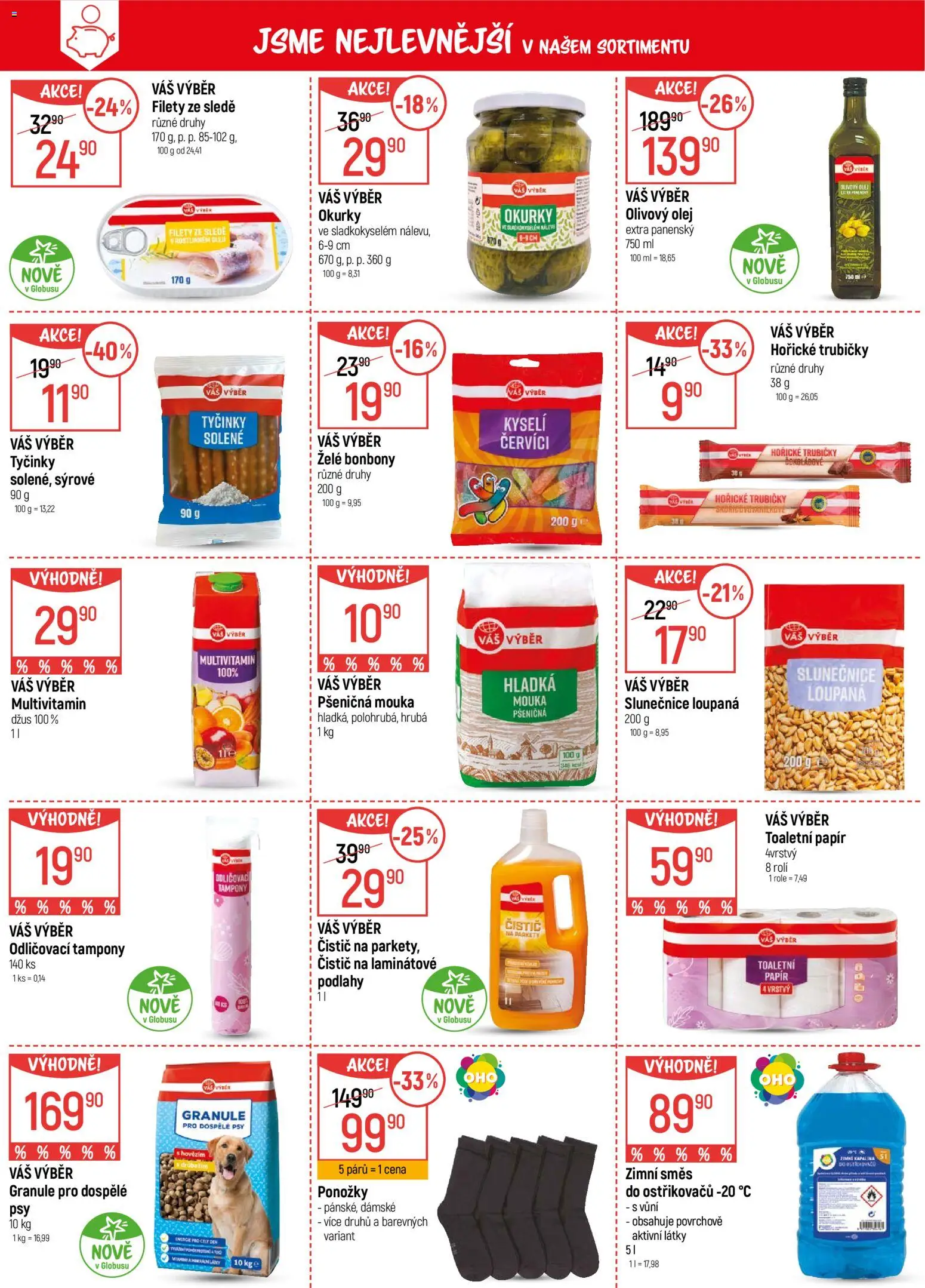Globus leták - Praha-Štěrboholy od 04.02.2026 | Strana: 4 | Produkty: Džus, Granule, Mouka, Trubičky čokoládové