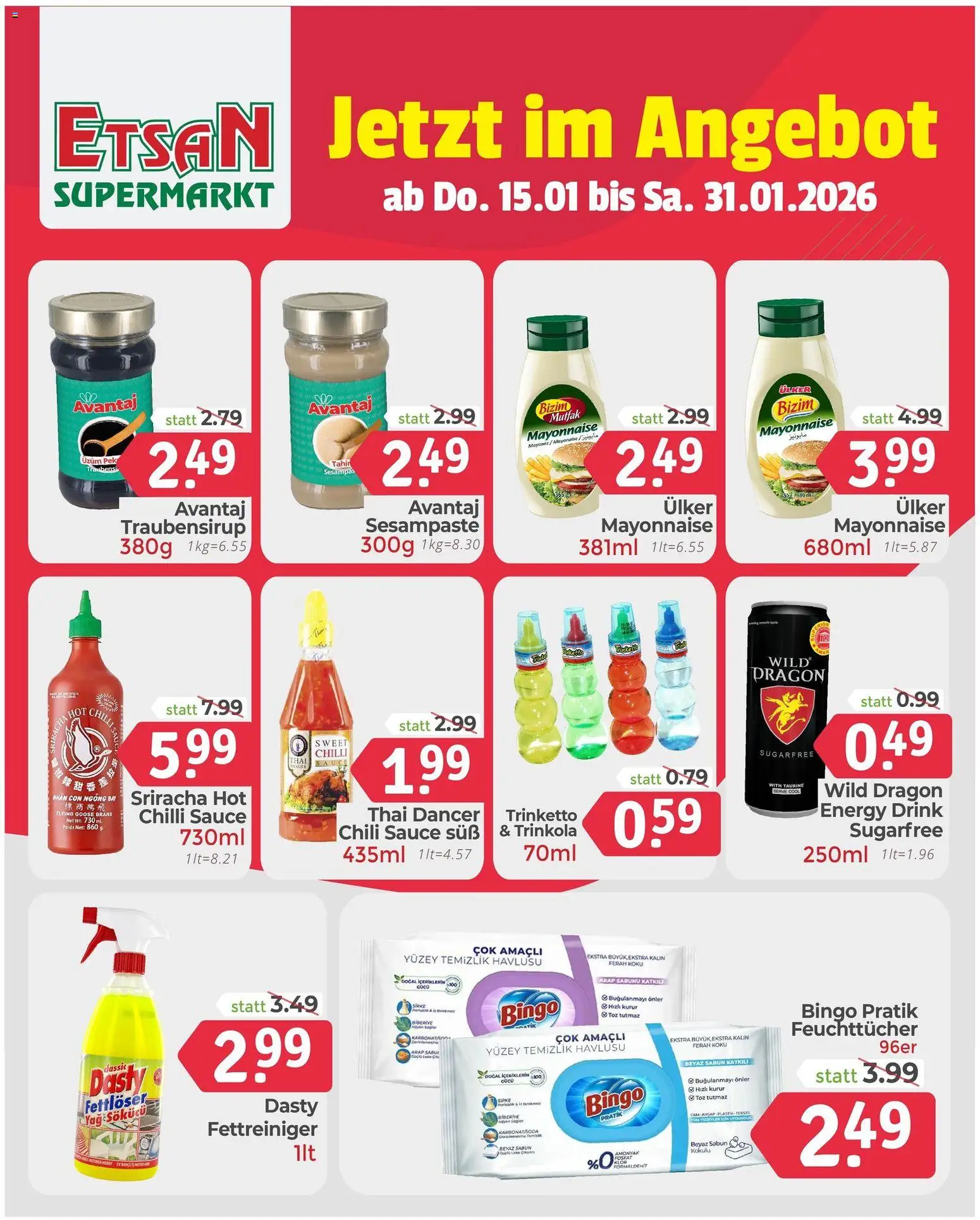 ETSAN Flugblatt gültig ab 15.01.2026 | Seite: 5 | Produkte: Mayonnaise, Chili