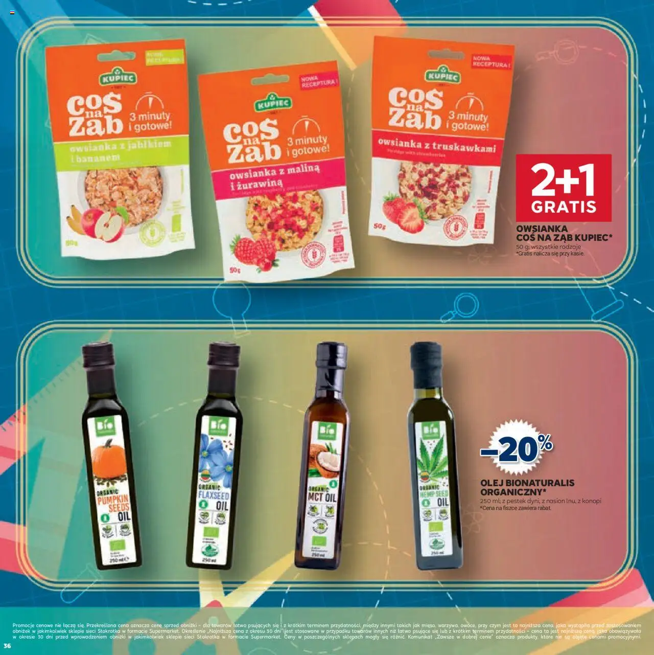 Stokrotka Gazetka - Witaj Szkoło od 13.08.2025 | Strona: 36 | Produkty: Owsianka, Stokrotka, Żurawina, Olej