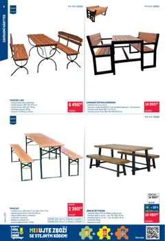 Náhled letáku Makro leták - Venkovní vybavení 1 od 11.03.2026 | Strana: 4 | Produkty: Jídelní set, Nábytek, Zahradní nábytek, Lavice
