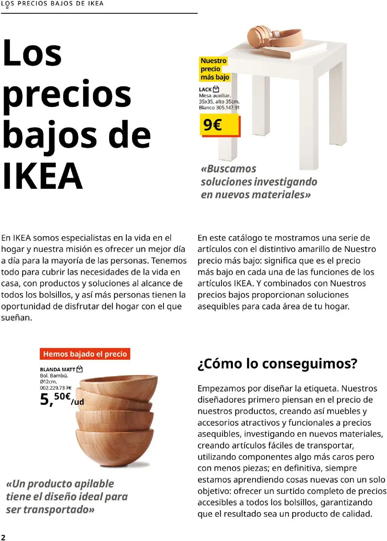 Catálogo IKEA Precios bajos. Muy bajos │ válido desde el 04.02.2025 | Página: 2 | Productos: Té, Muebles, Mesa