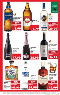 Ofertele Kaufland valabile de la 28.01.2026 | Pagină: 43 | Produse: Ekmek tahtası, Vin, Bere, Rom